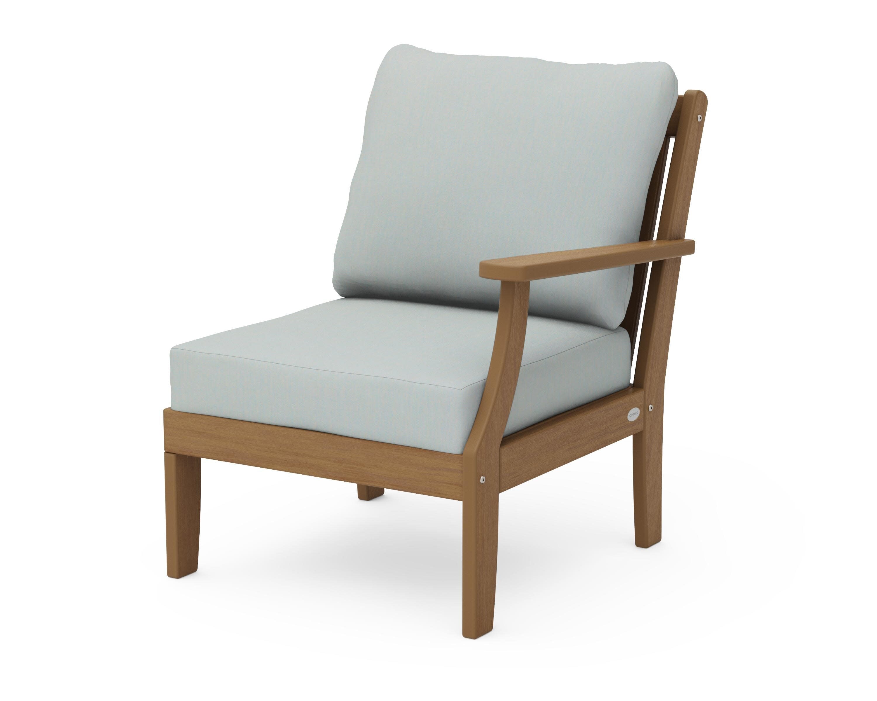 Braxton Modular Right Arm Chair in Natural / Spa