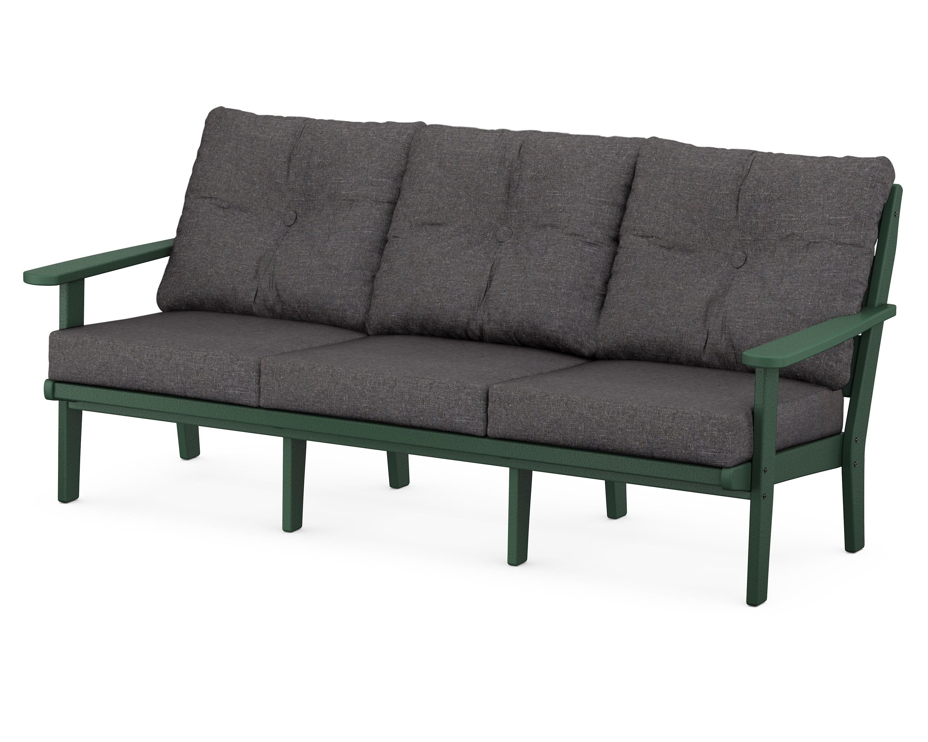 Lakeside Deep Seating Sofa in Green / Ash Charcoal