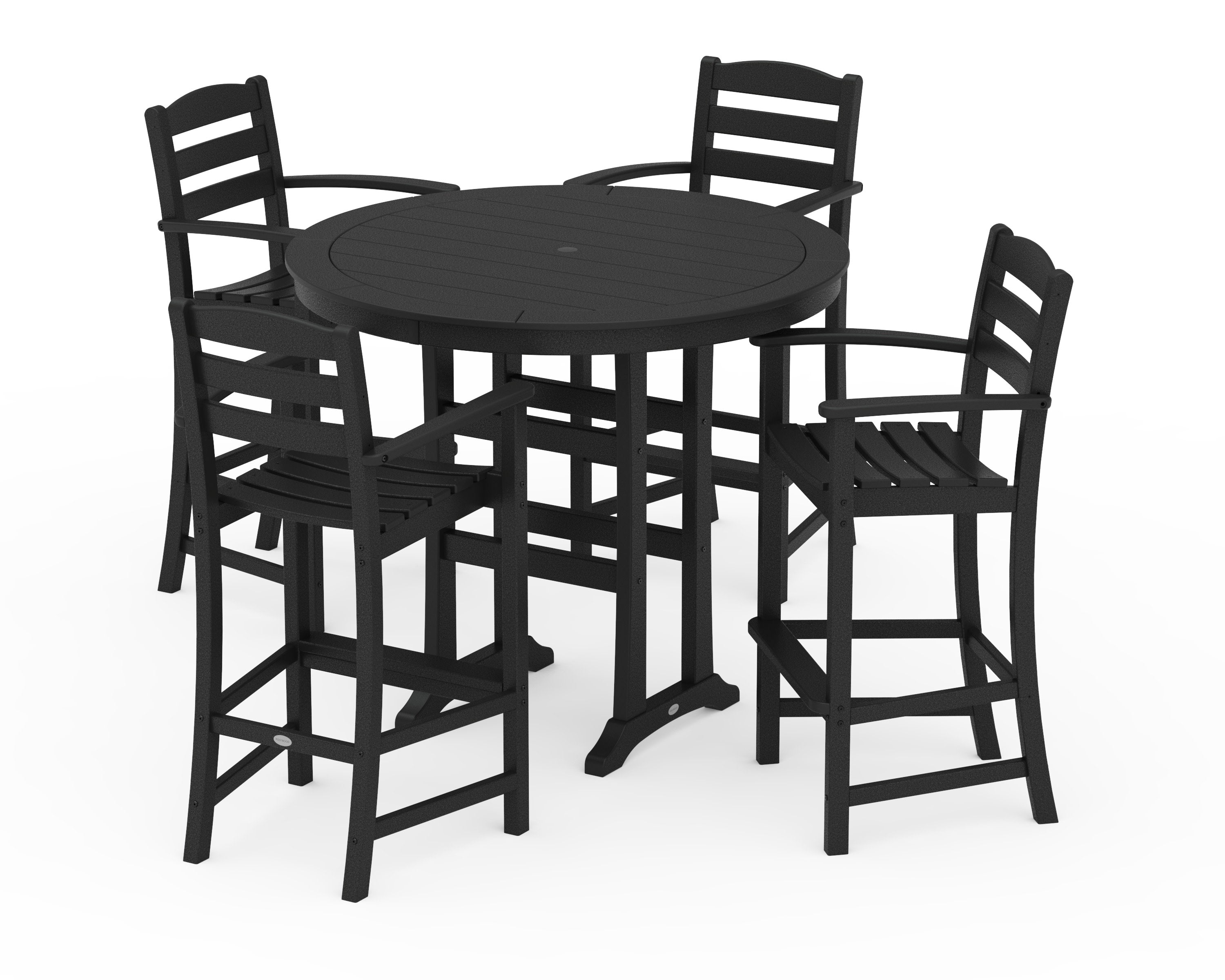 La Casa Caf 5-Piece Bar Dining Set in Black
