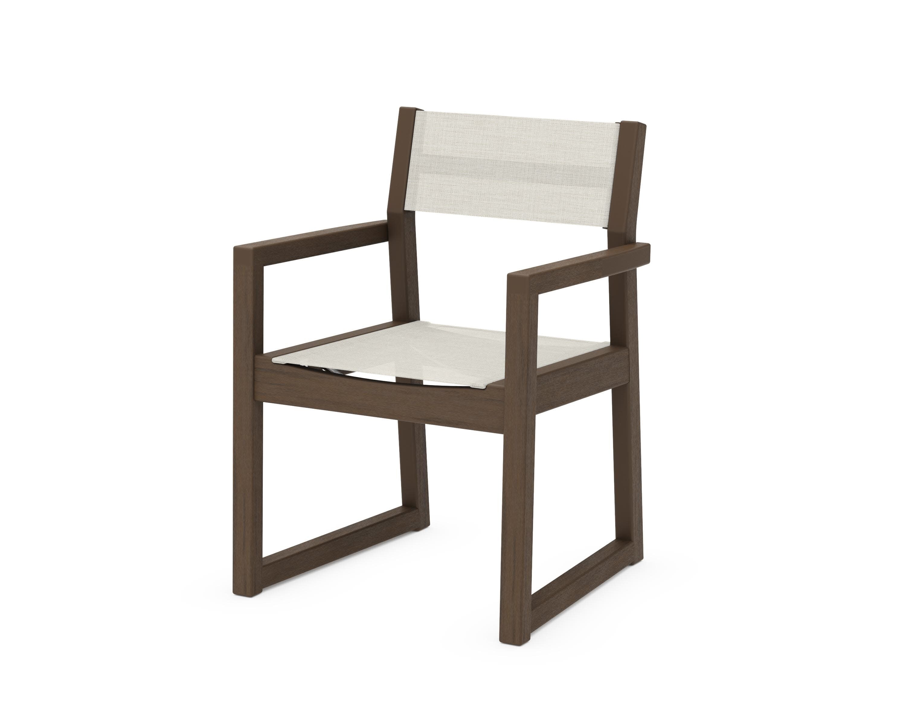 EDGE Sling Dining Arm Chair in Kona / Parchment Sling
