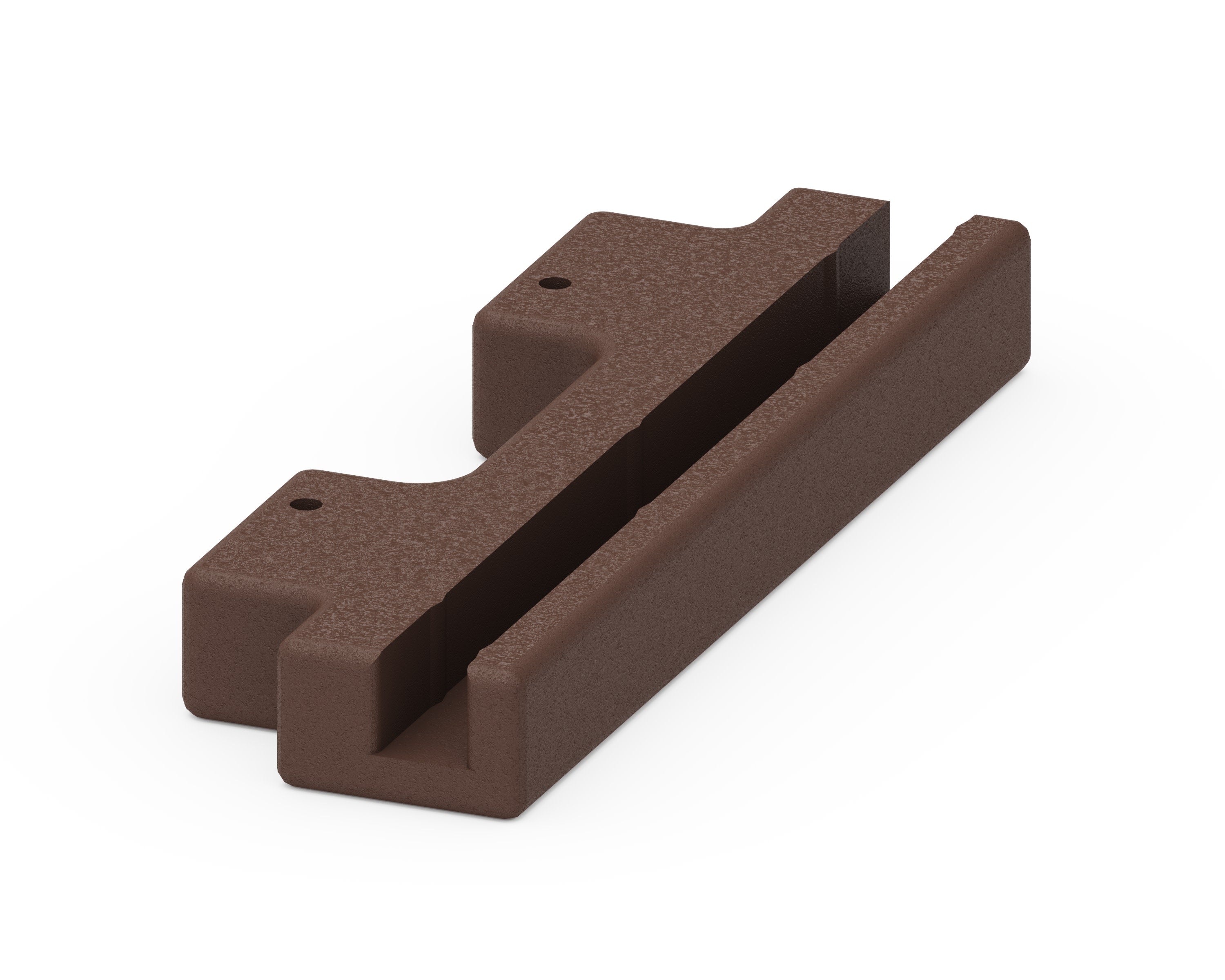 Modular Planter Connection Block in Mahogany