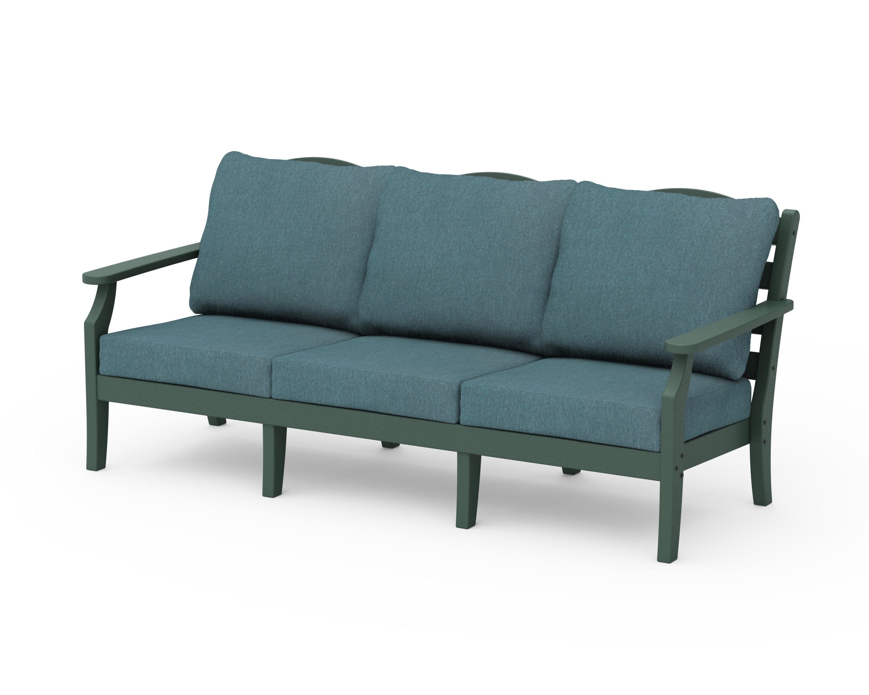 Savannah Deep Seating Sofa in Green / Ocean Teal