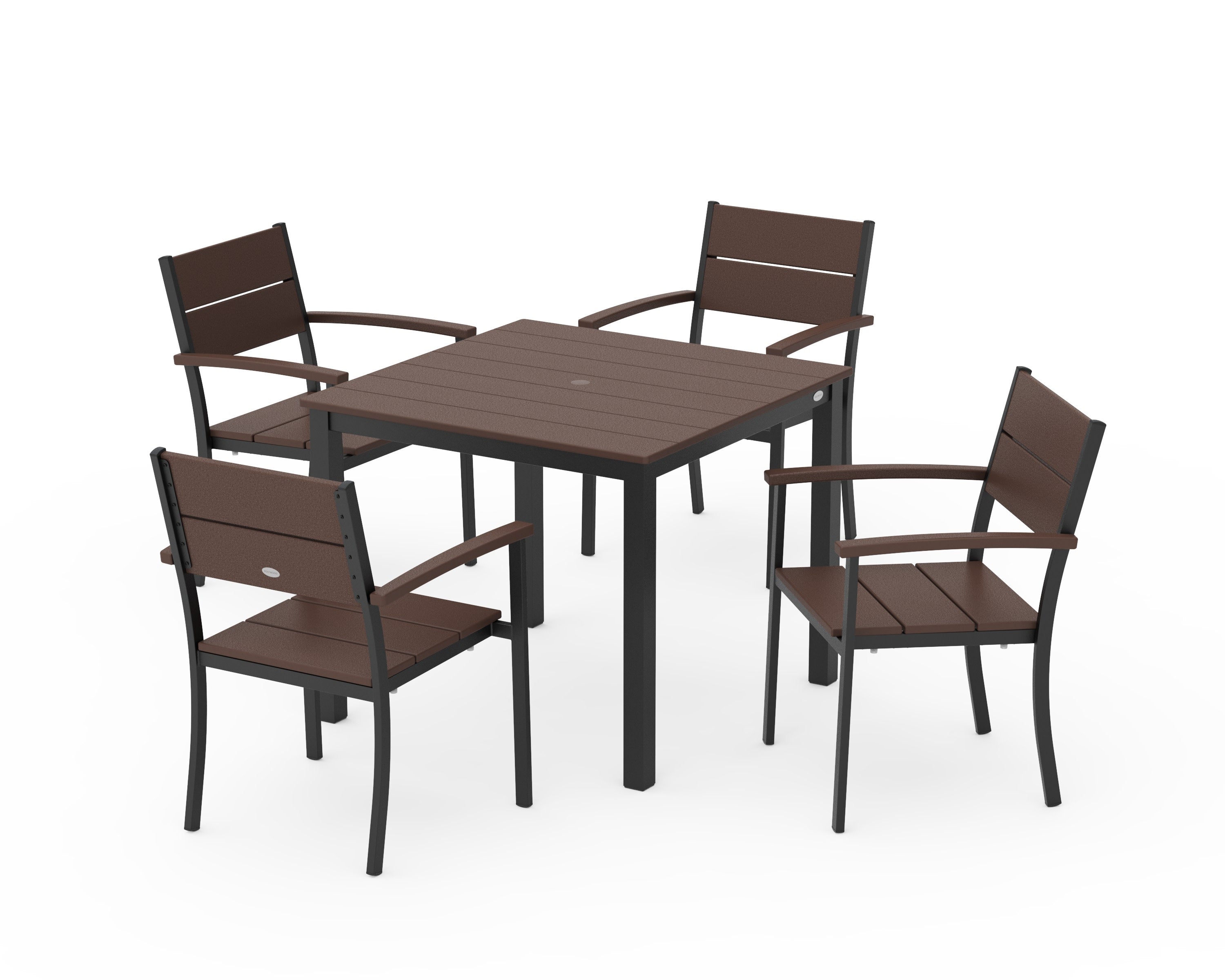Main Street 5-Piece Dining Set in Black / Mahogany