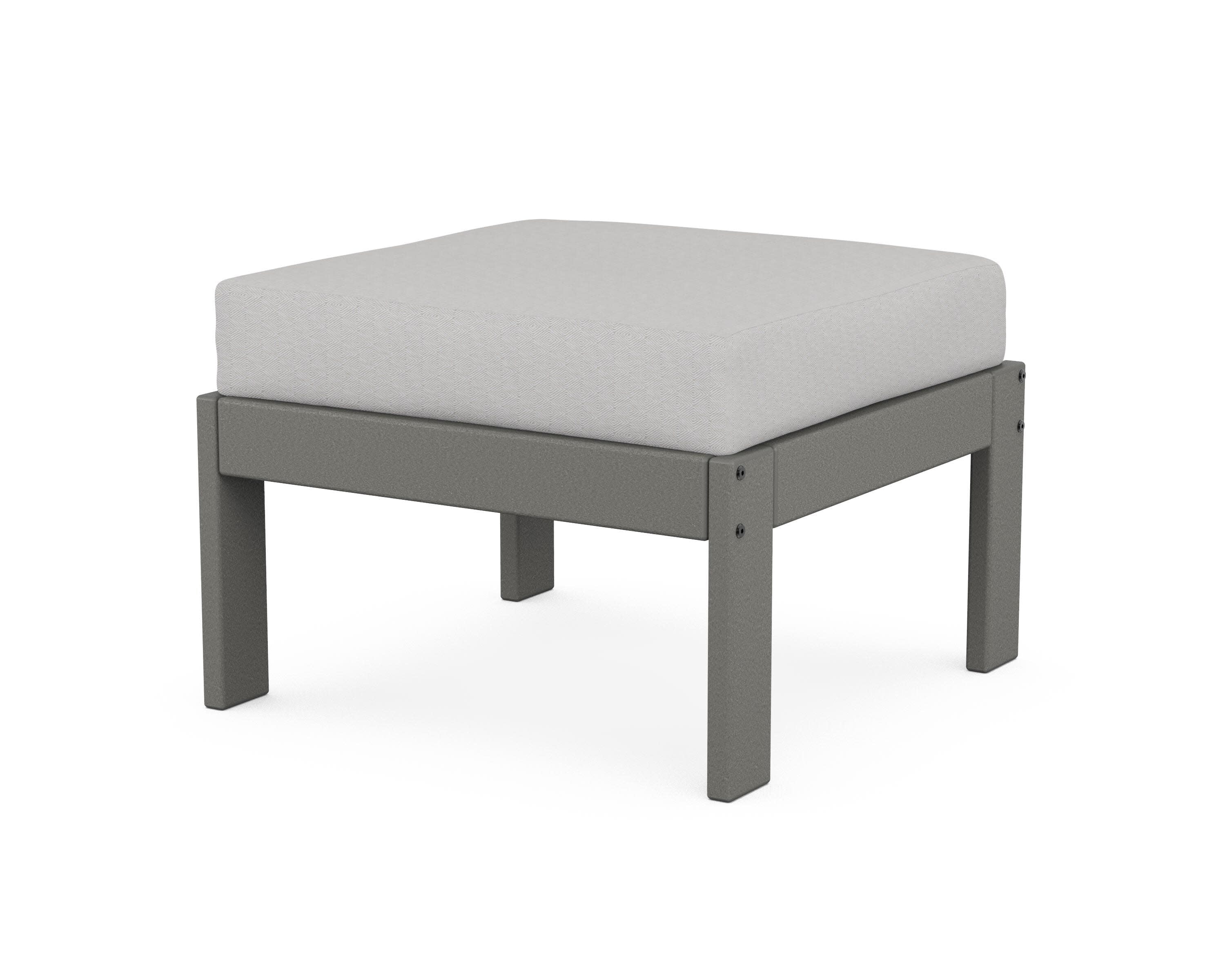 Vineyard Modular Ottoman in Slate Grey / Diamond in the Rough