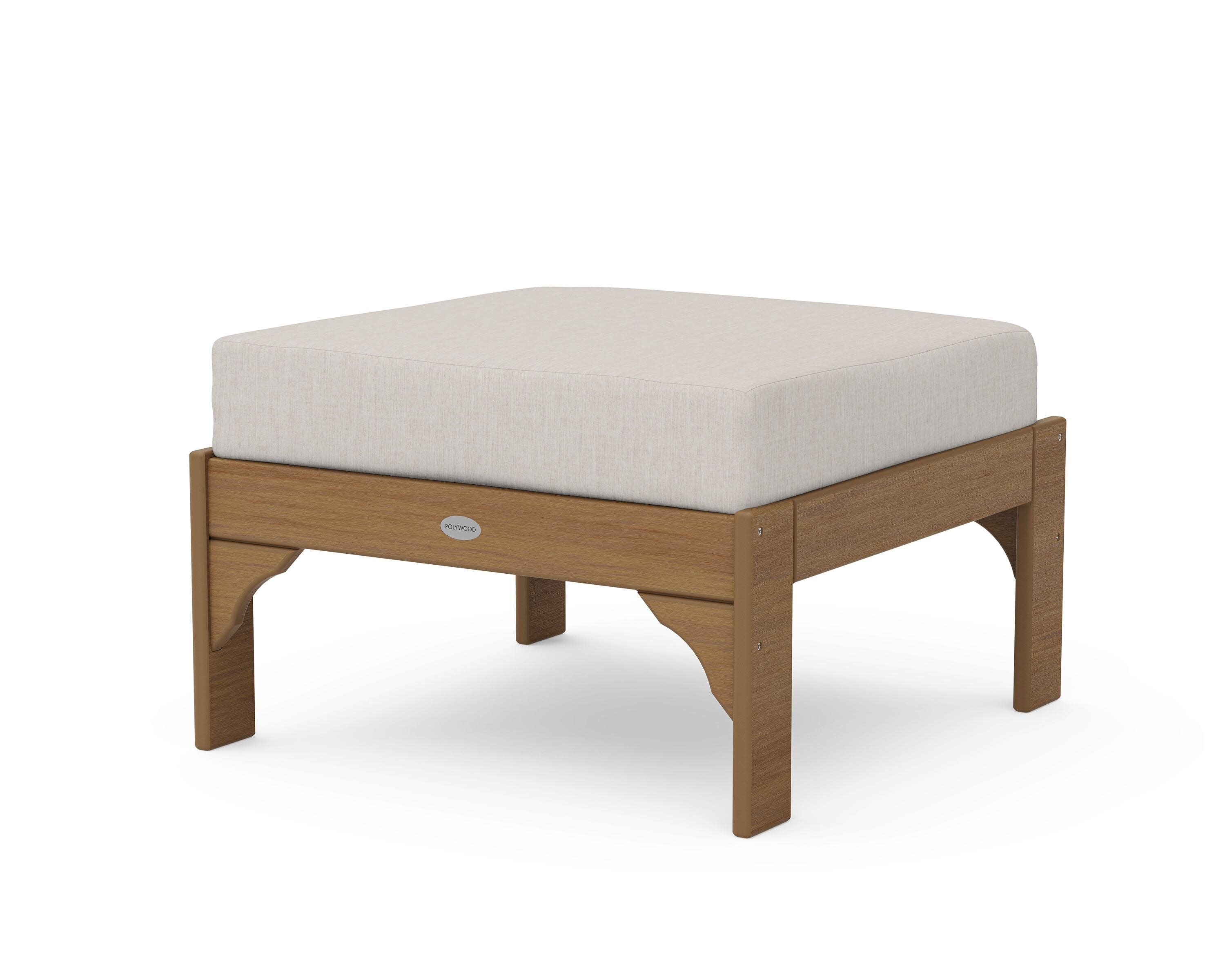 Vineyard Deep Seating Ottoman in Natural / Cast Ash