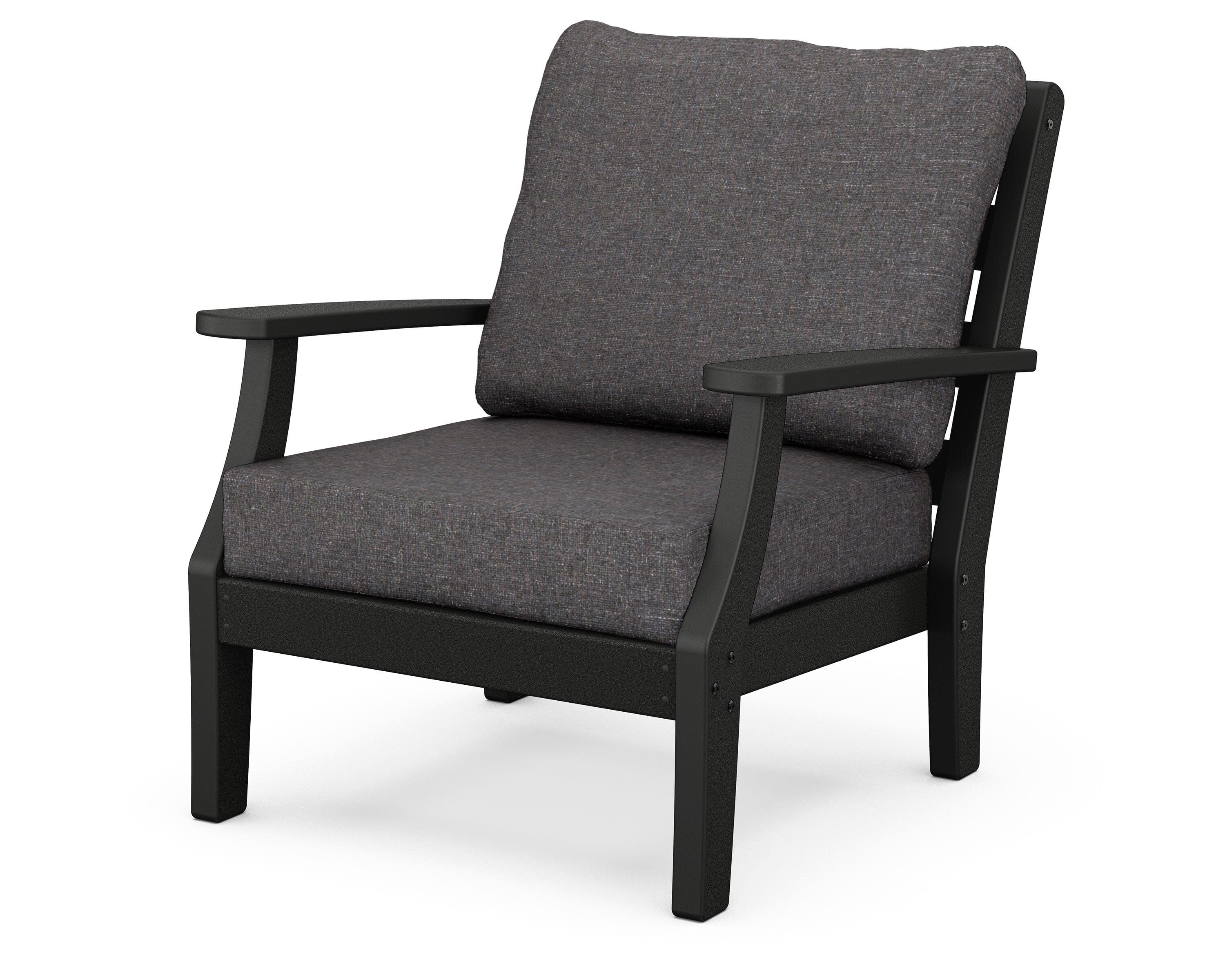 Chesapeake Deep Seating Chair in Black / Ash Charcoal