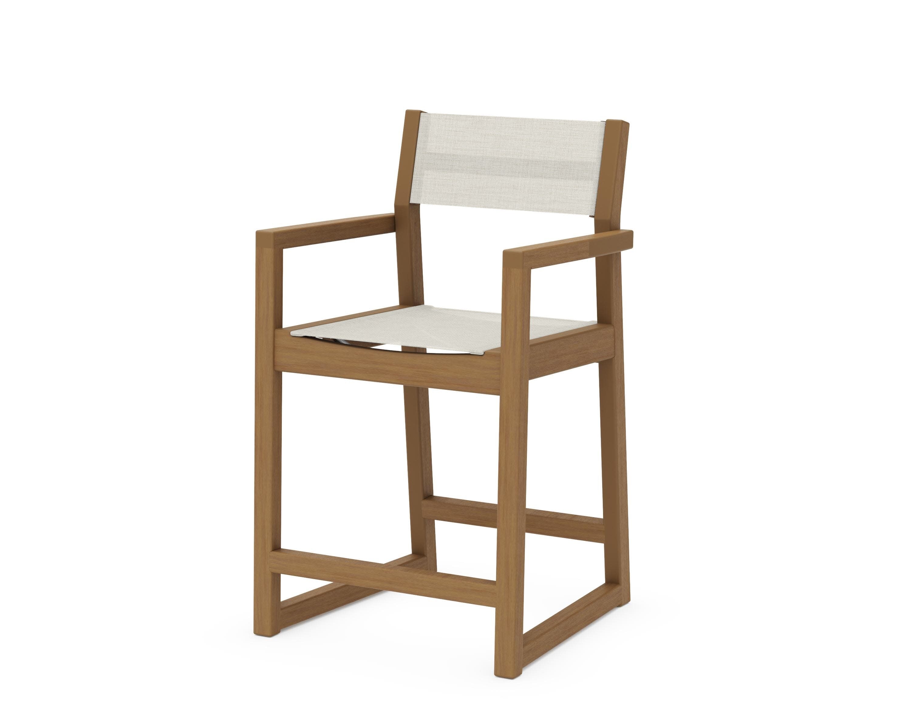 EDGE Sling Counter Arm Chair in Natural / Parchment Sling