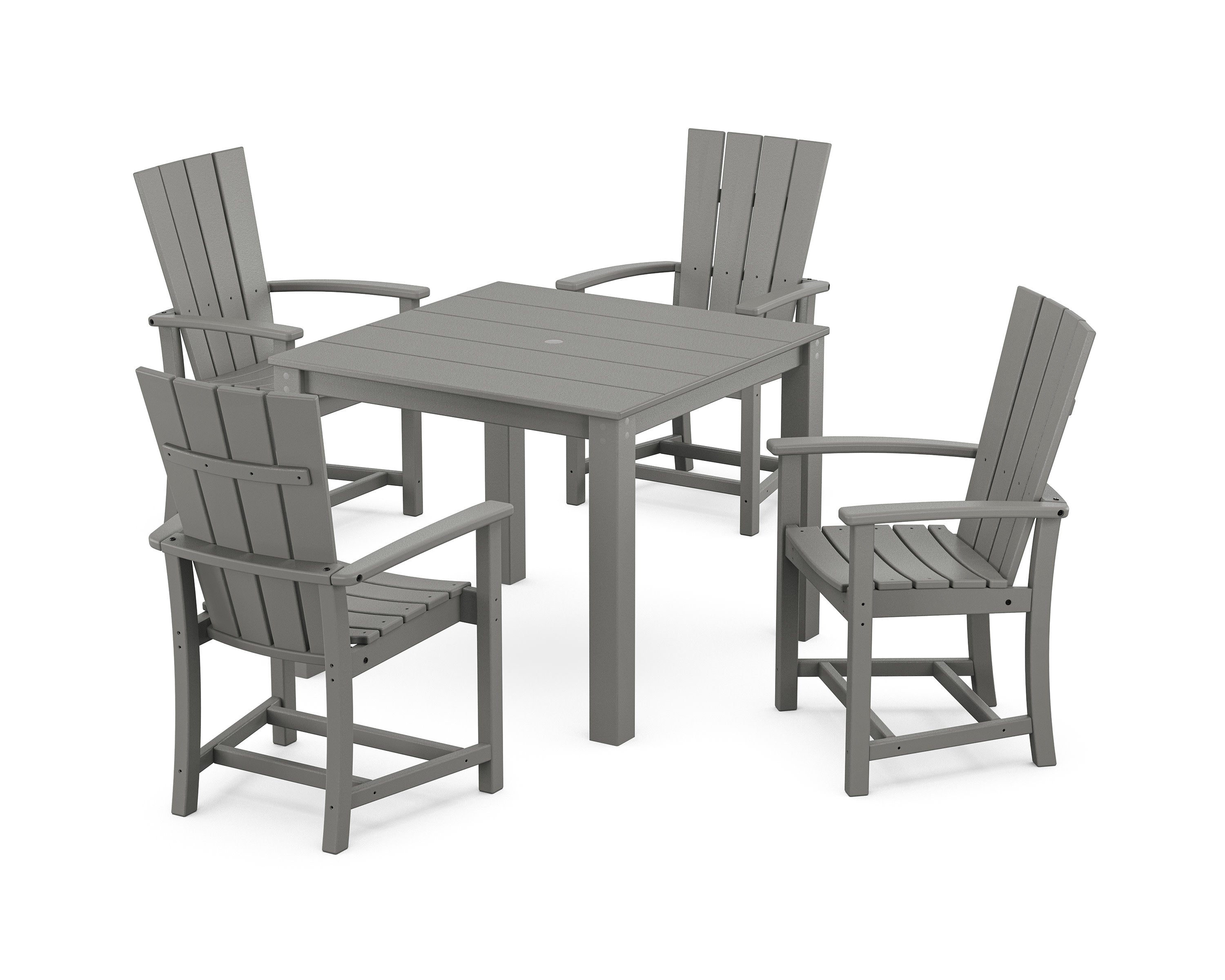 Quattro 5-Piece Parsons Dining Set in Slate Grey