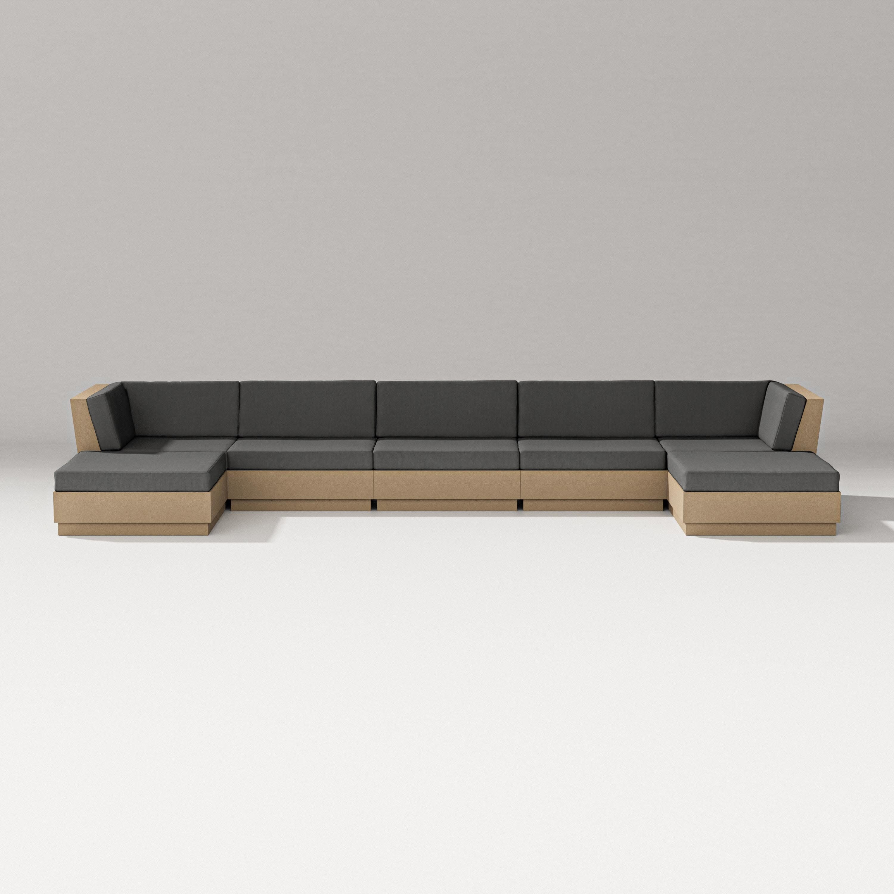 Elevate 7-Piece Double Chaise Sectional in Vintage Sahara / Spectrum Carbon