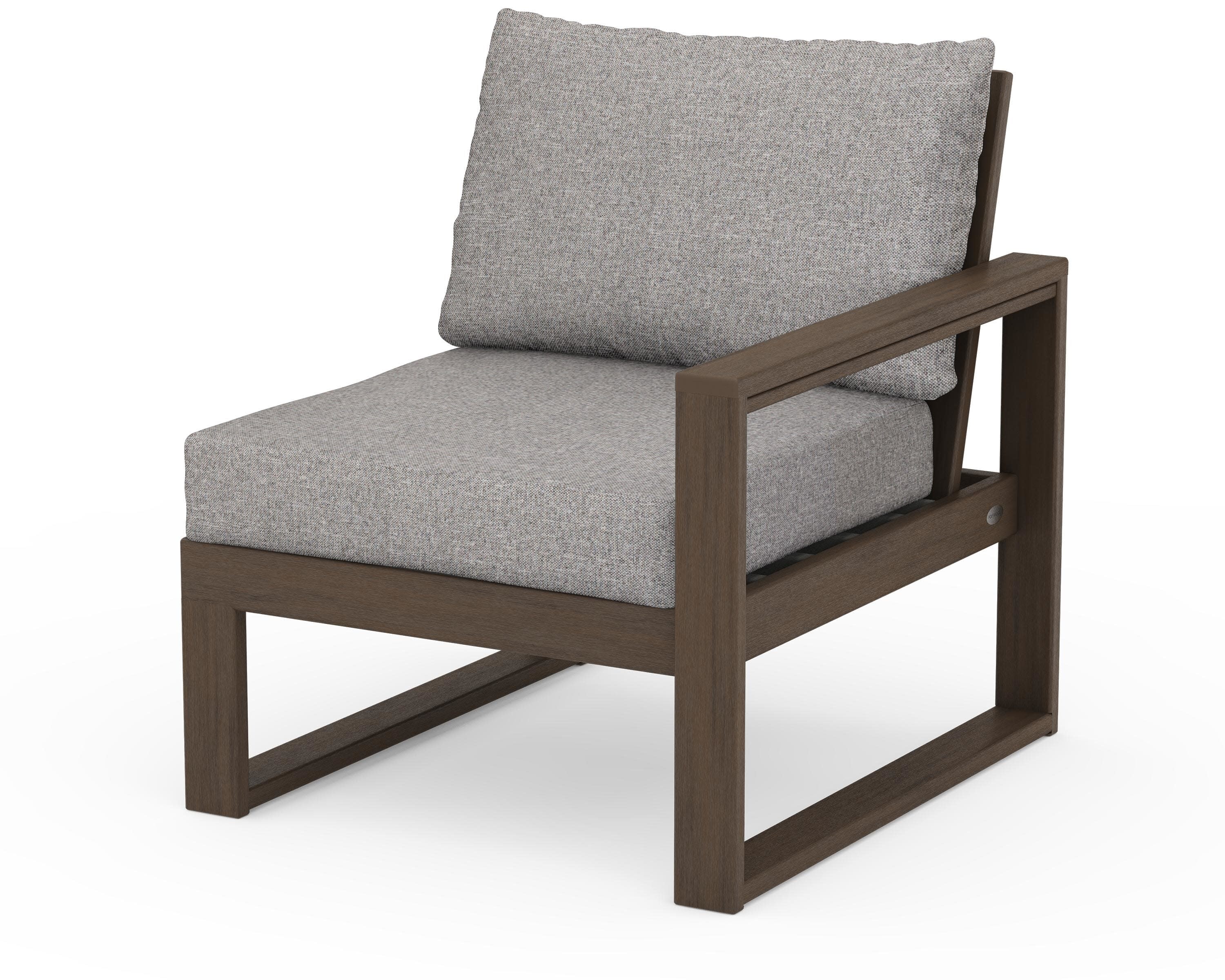 EDGE Modular Right Arm Chair in Kona / Grey Mist
