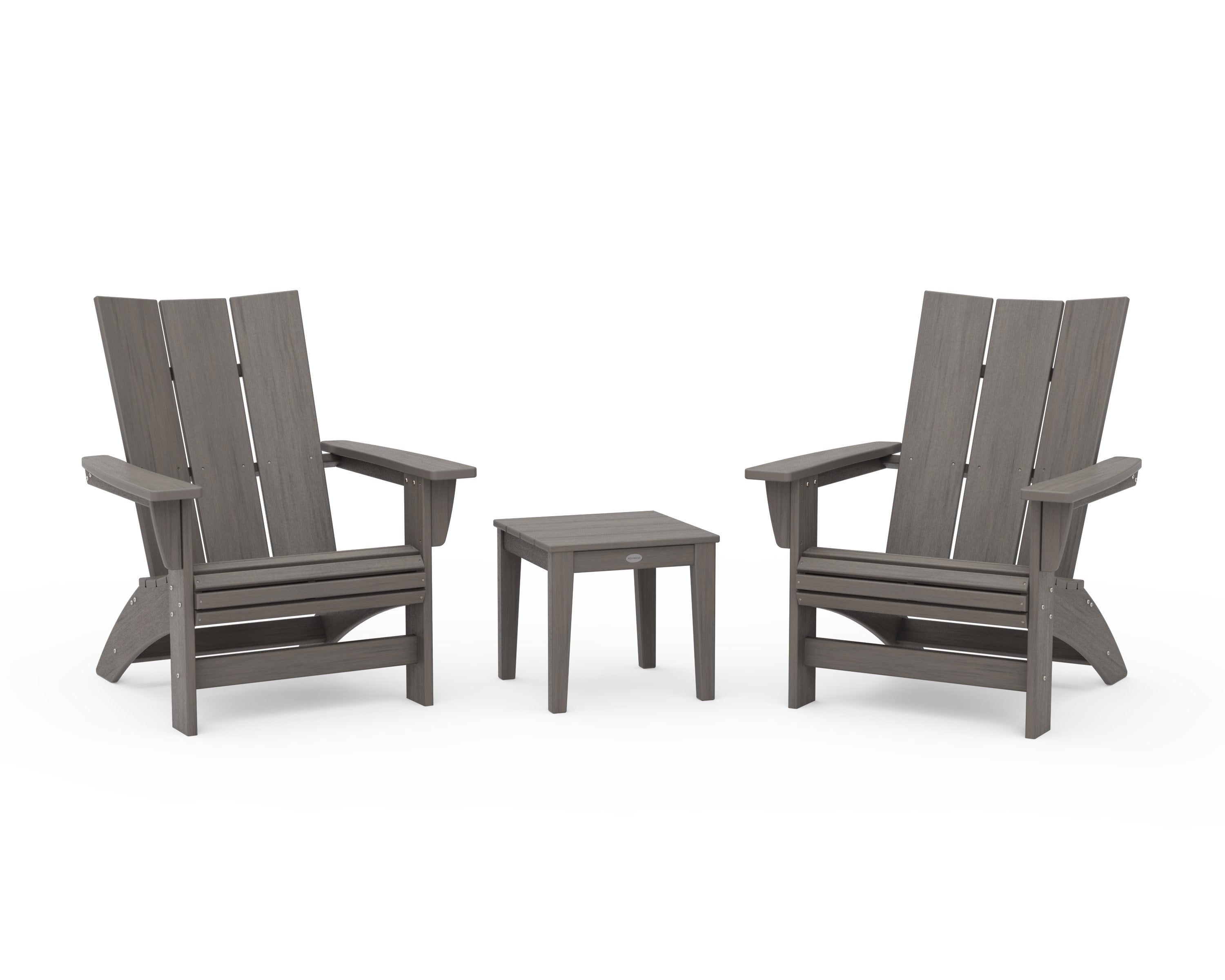 3-Piece Modern Grand Adirondack Set in Driftwood
