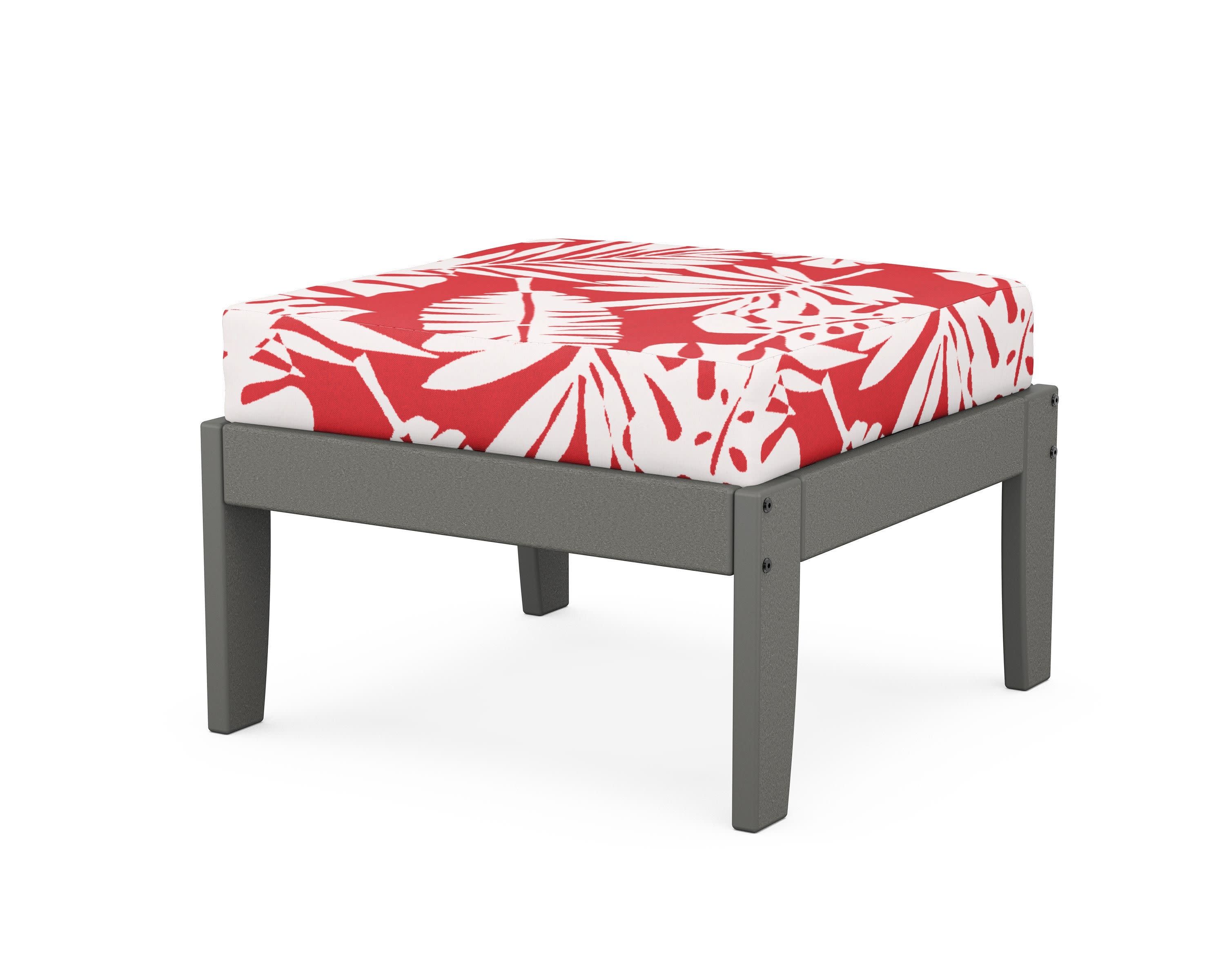 Modular Ottoman - Classic in Slate Grey / Leaf Crimson