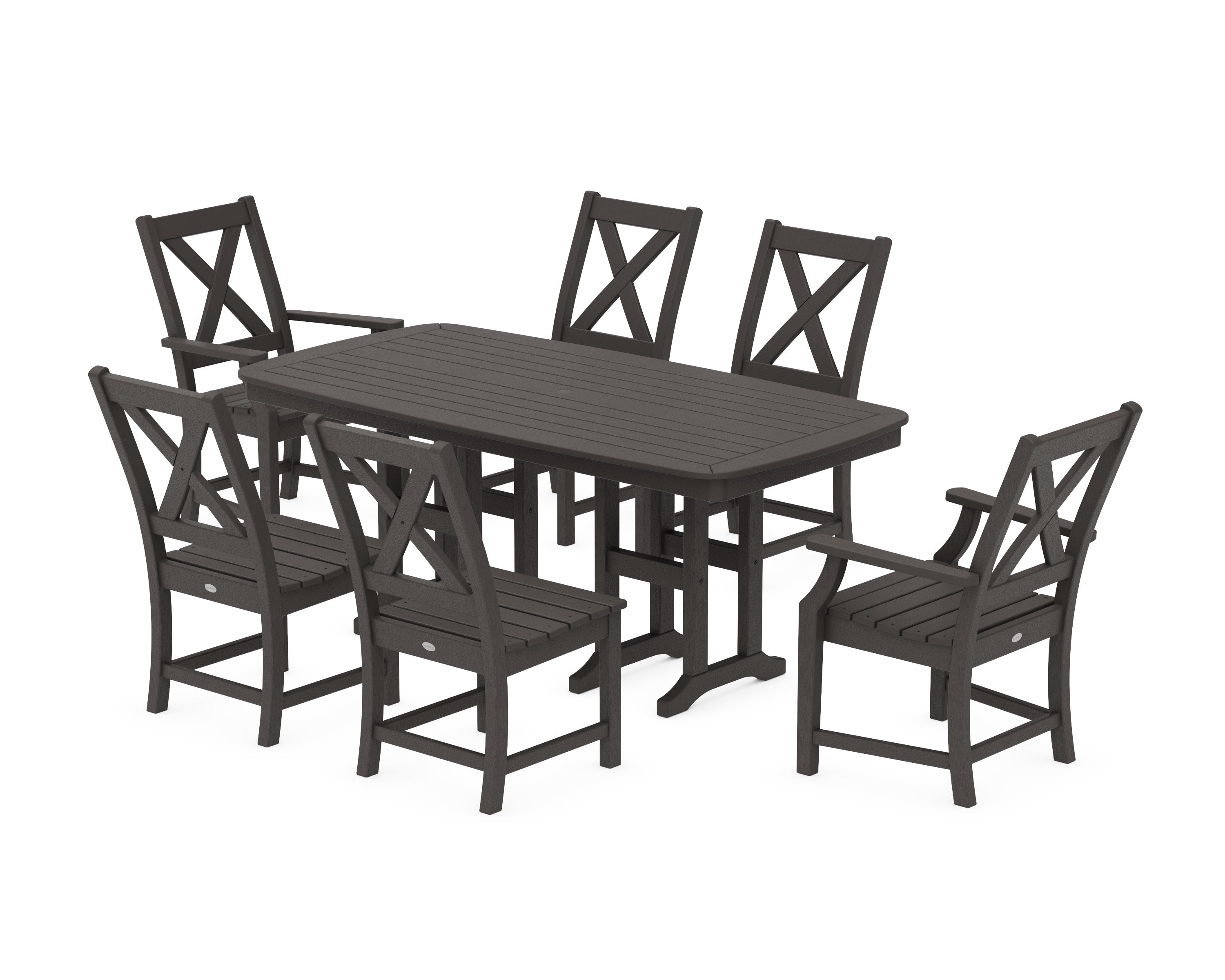 Braxton 7-Piece Dining Set in Vintage Coffee