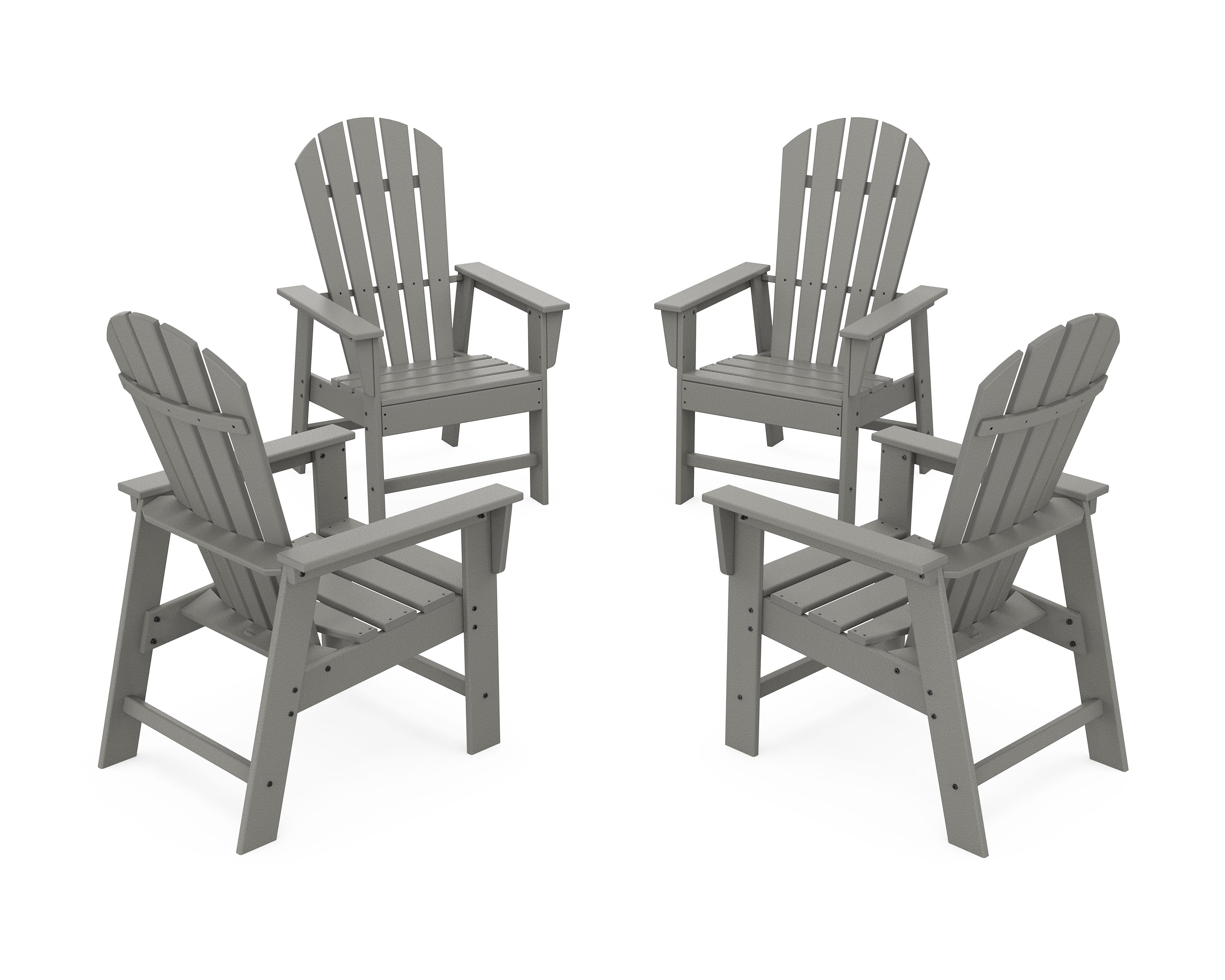 4-Piece South Beach Casual Chair Conversation Set in Slate Grey