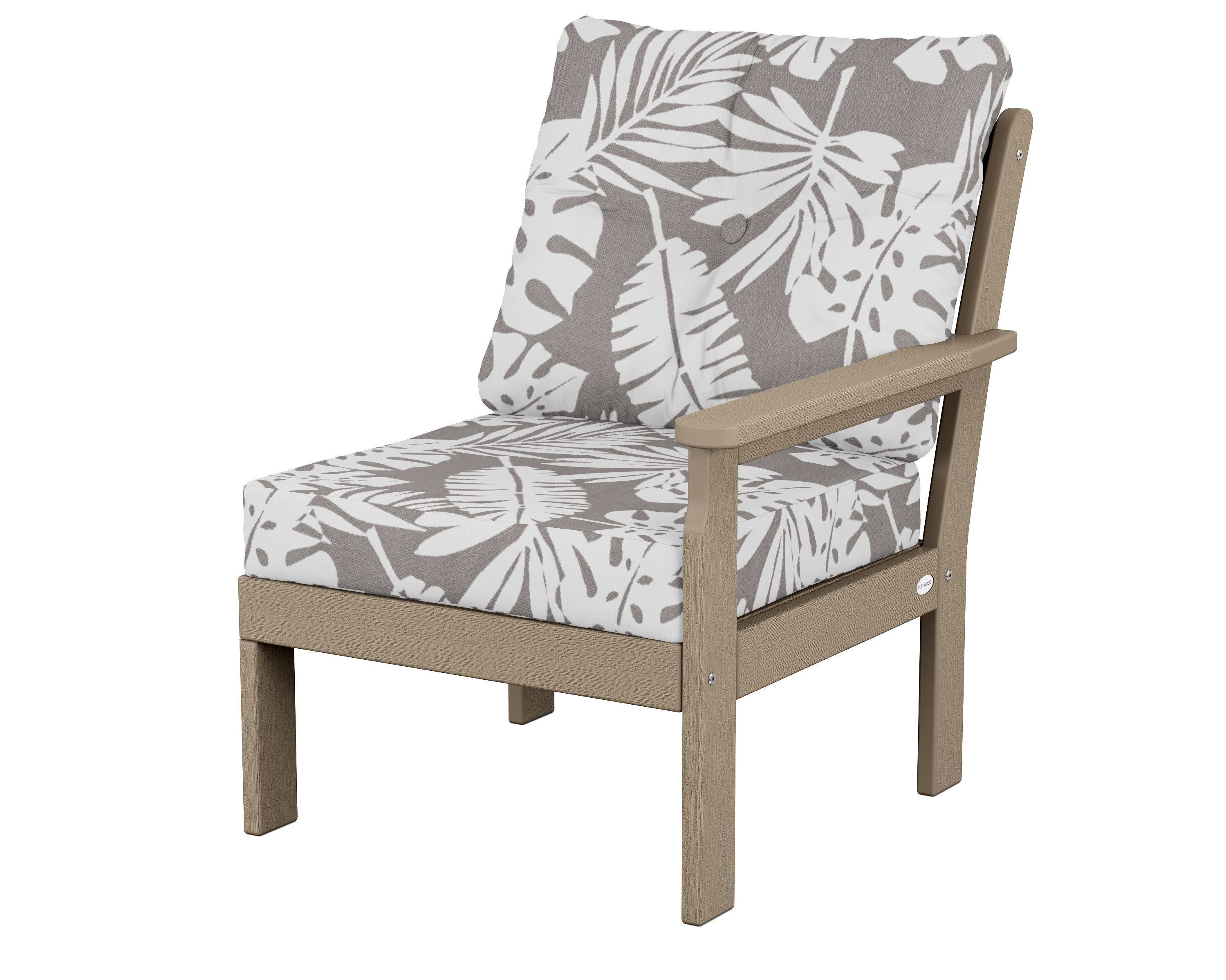 Vineyard Modular Right Arm Chair in Vintage Sahara / Leaf Grey Mist
