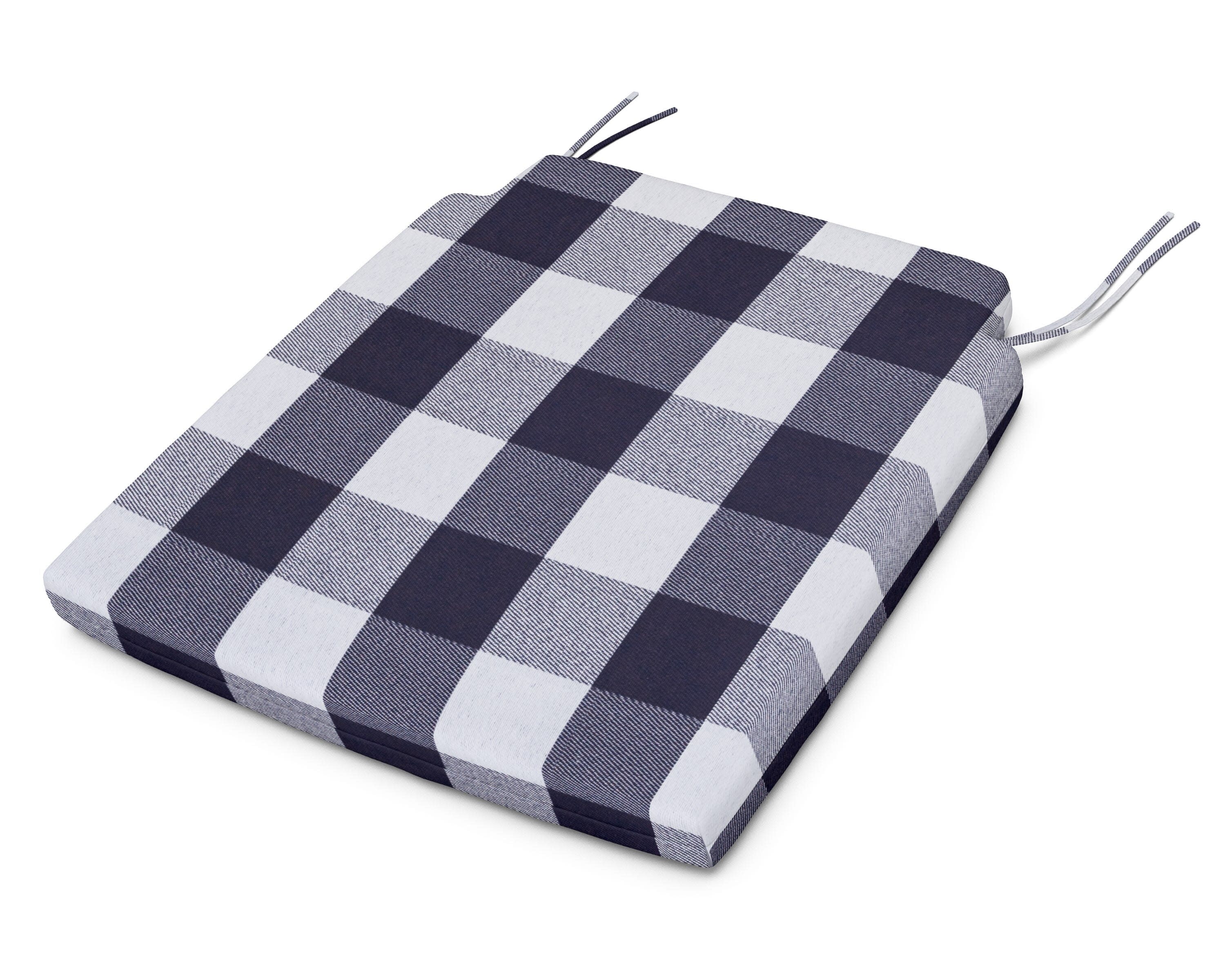 Savannah Dining Seat Pad in Buffalo Plaid Navy