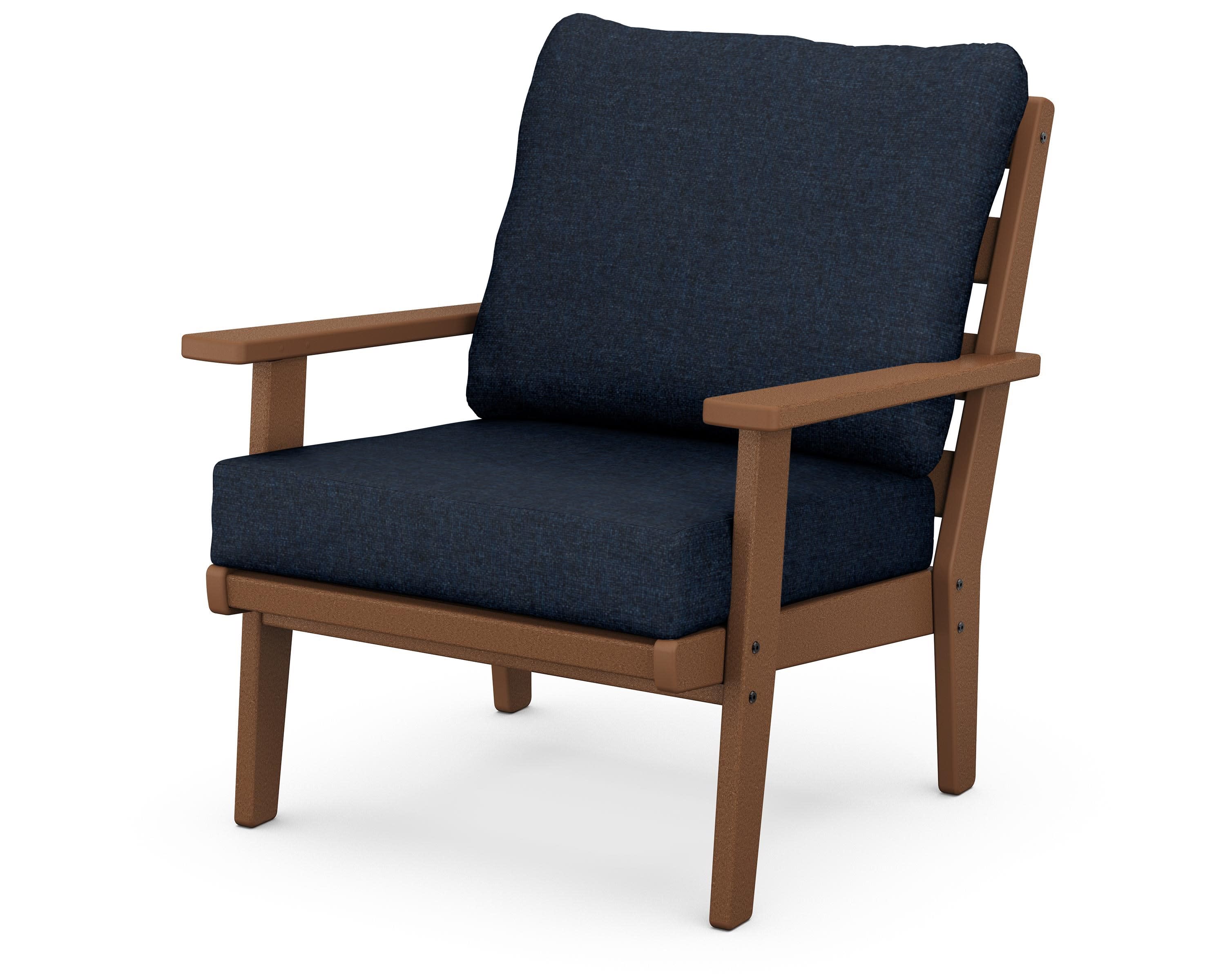 Grant Park Deep Seating Chair in Teak / Marine Indigo