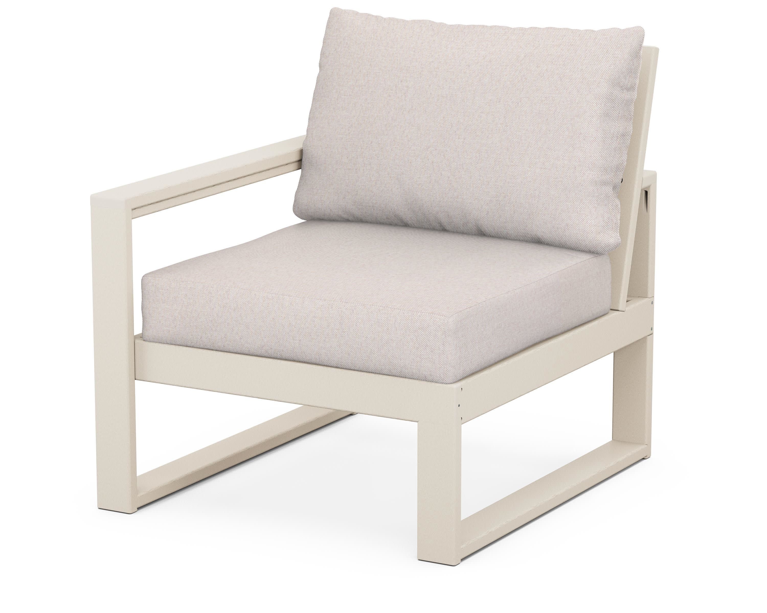 EDGE Modular Left Arm Chair in Sand / Dune Burlap
