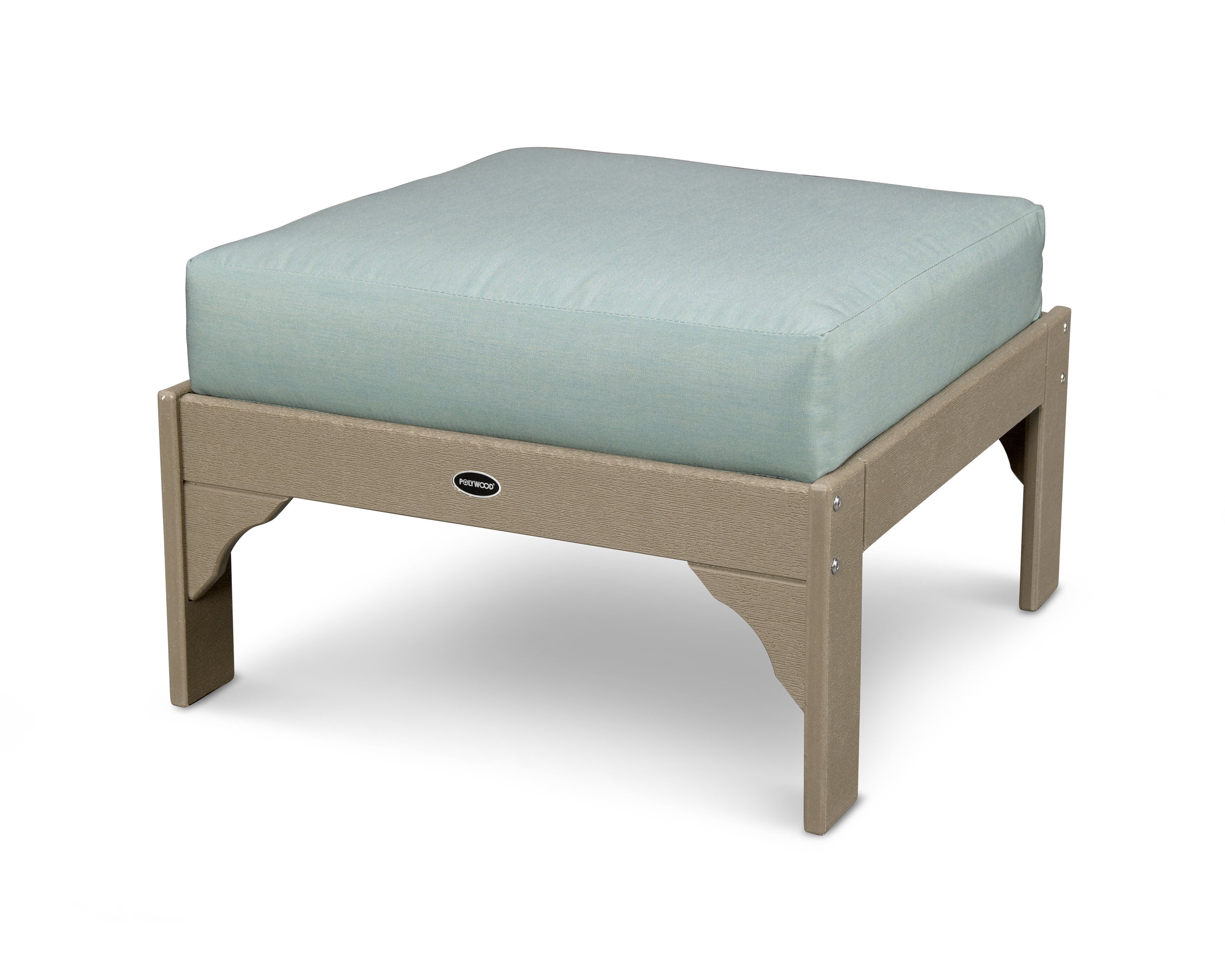 Vineyard Deep Seating Ottoman in Vintage Sahara / Spa