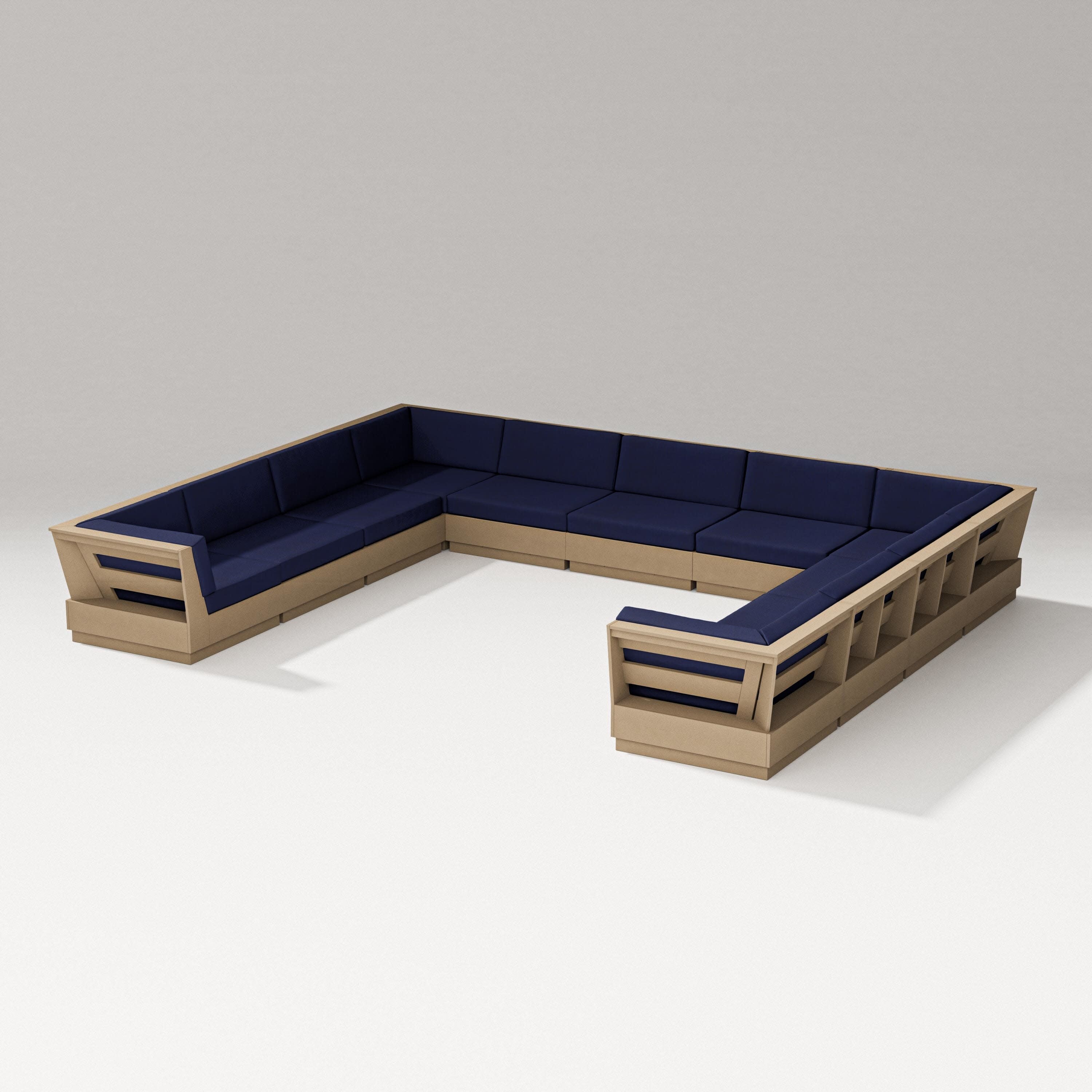 Elevate Large U-Shaped Sectional in Vintage Sahara / Navy