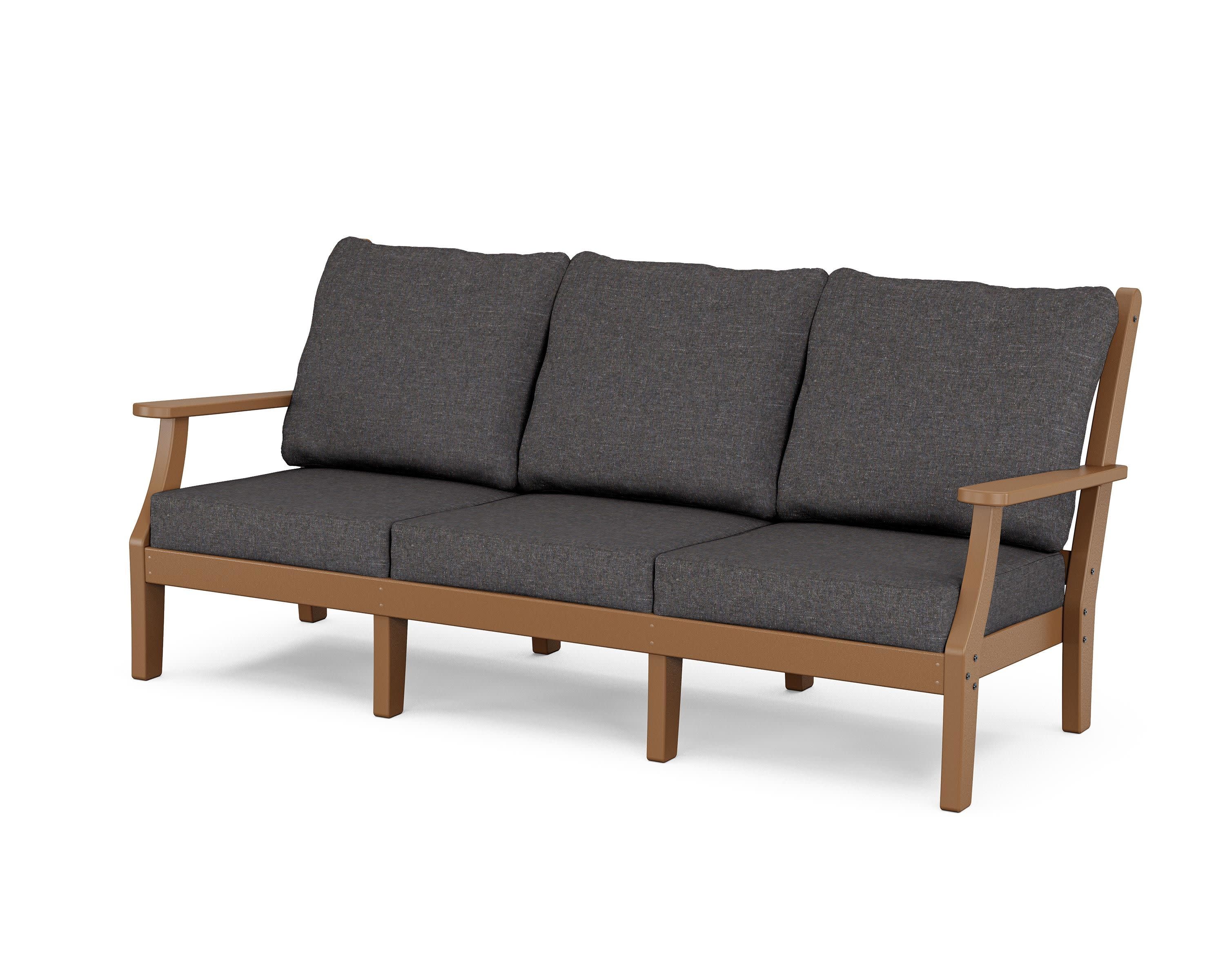 Wovendale Deep Seating Sofa in Teak / Ash Charcoal
