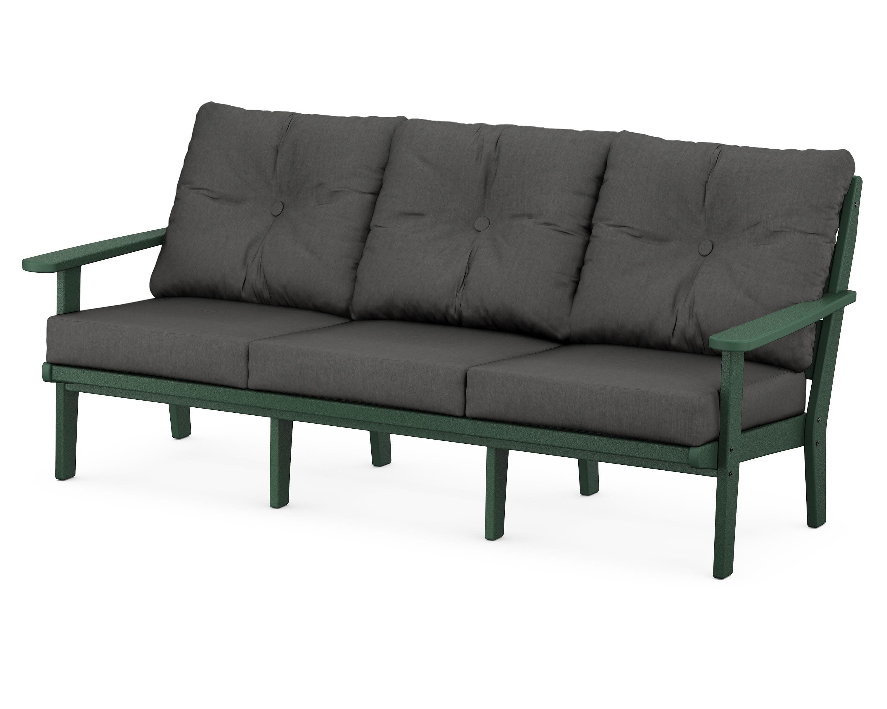 Lakeside Deep Seating Sofa in Green / Spectrum Carbon