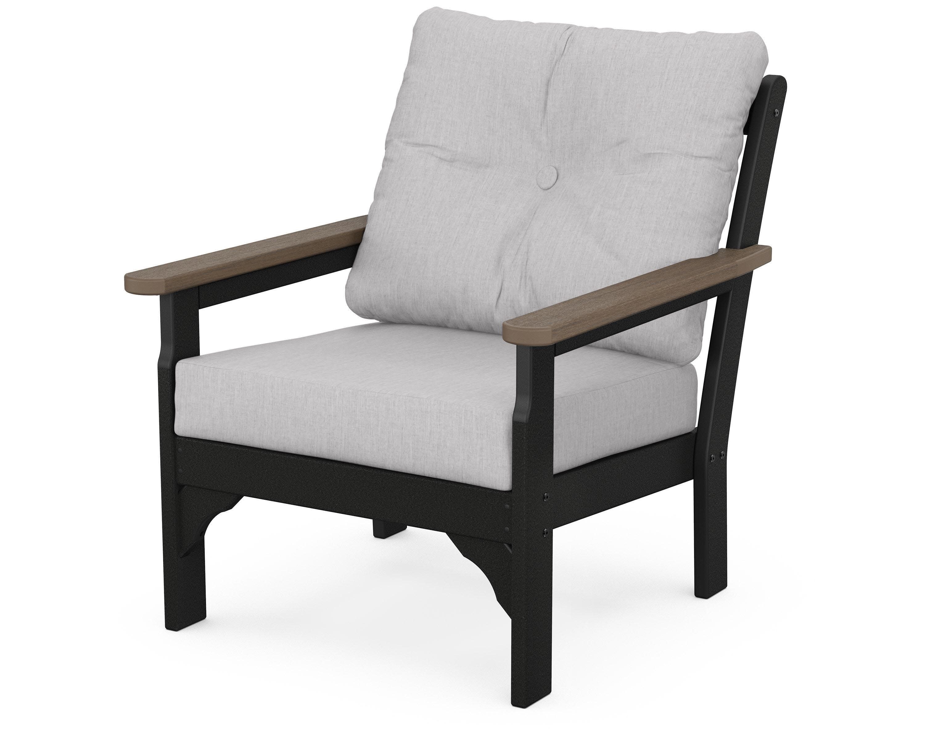Vineyard Deep Seating Chair in White / Kona / Granite