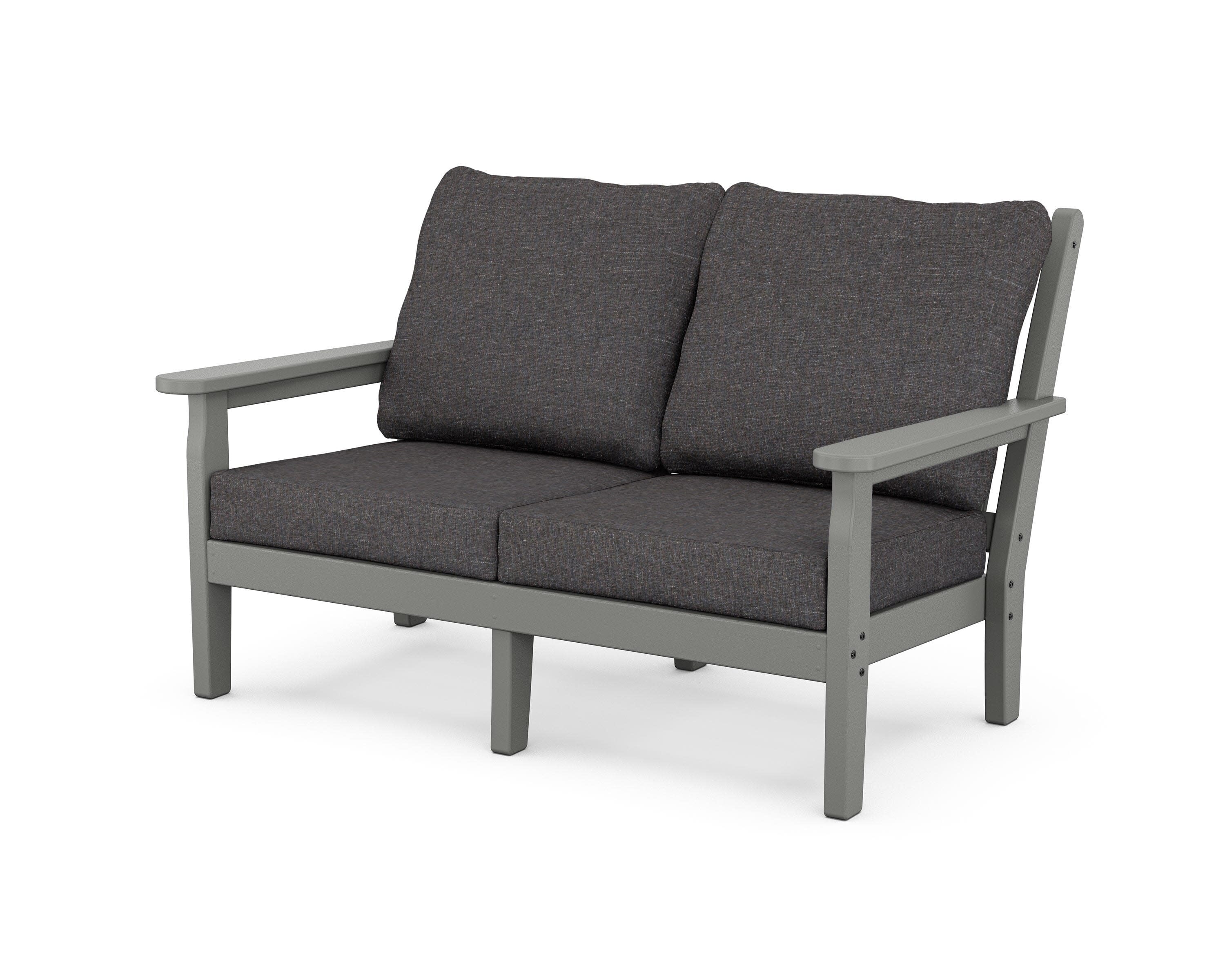 Chippendale Deep Seating Loveseat in Slate Grey / Ash Charcoal