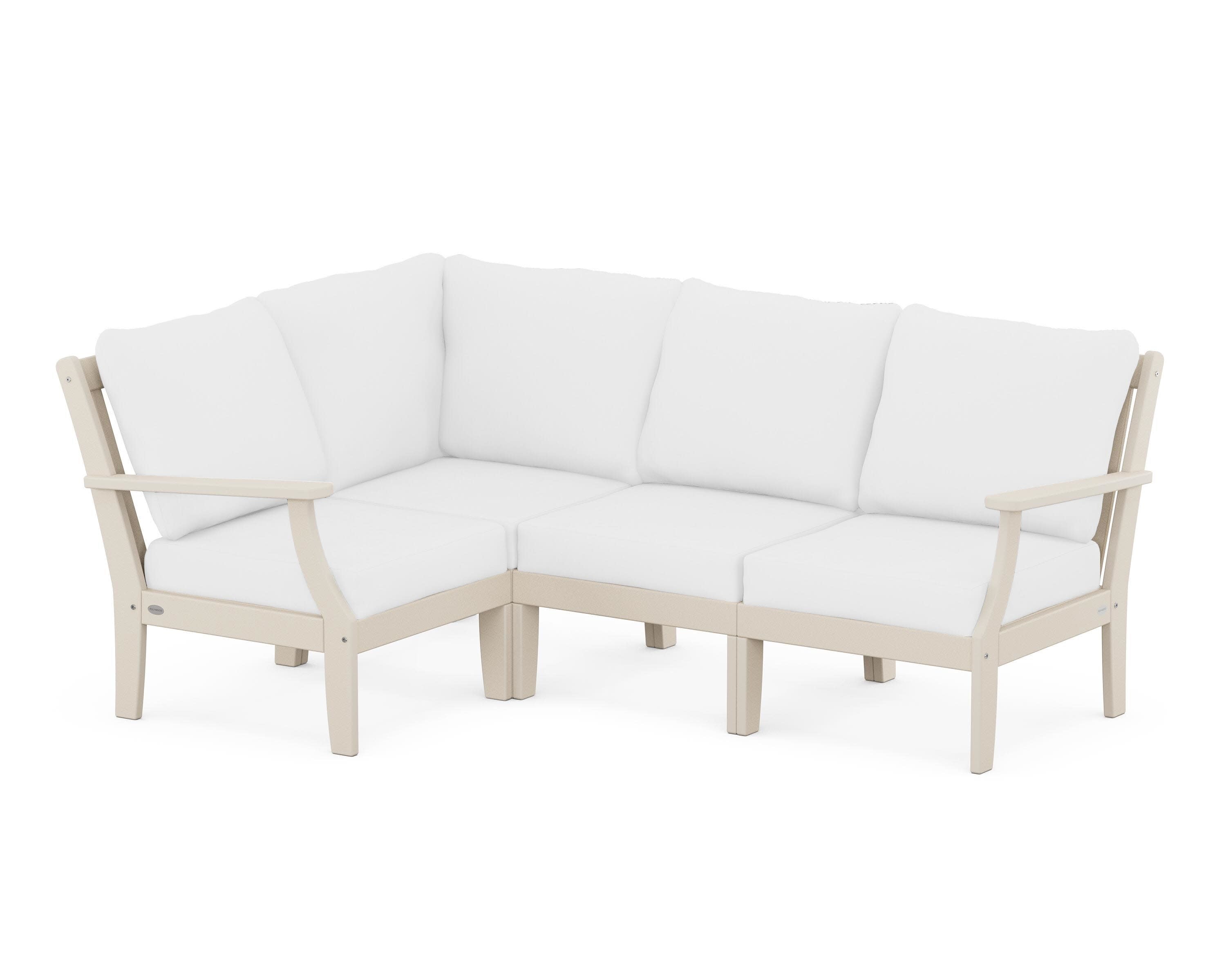 Braxton Modular 4-Piece Deep Seating Set in Sand / Natural