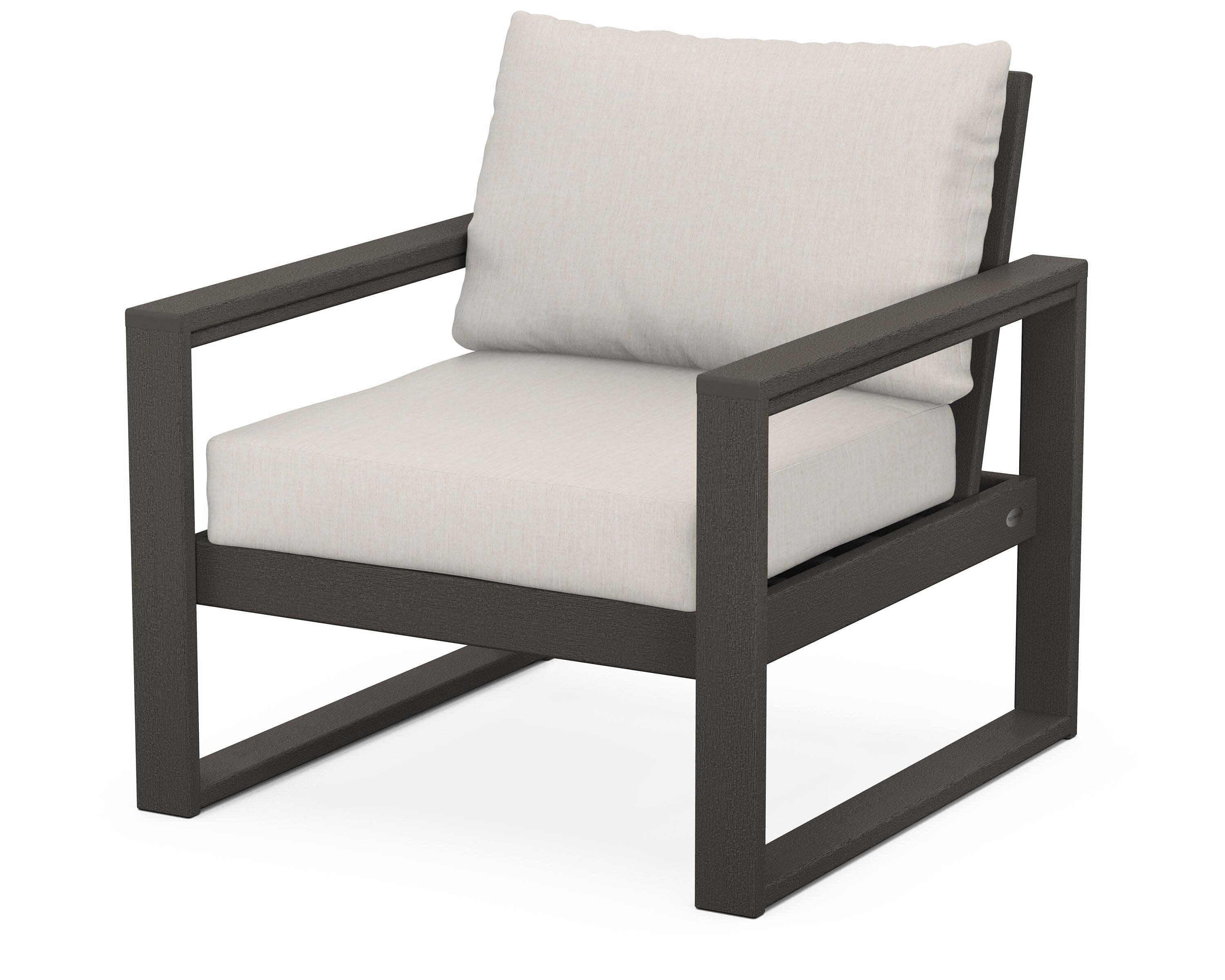 EDGE Club Chair in Vintage Coffee / Cast Ash