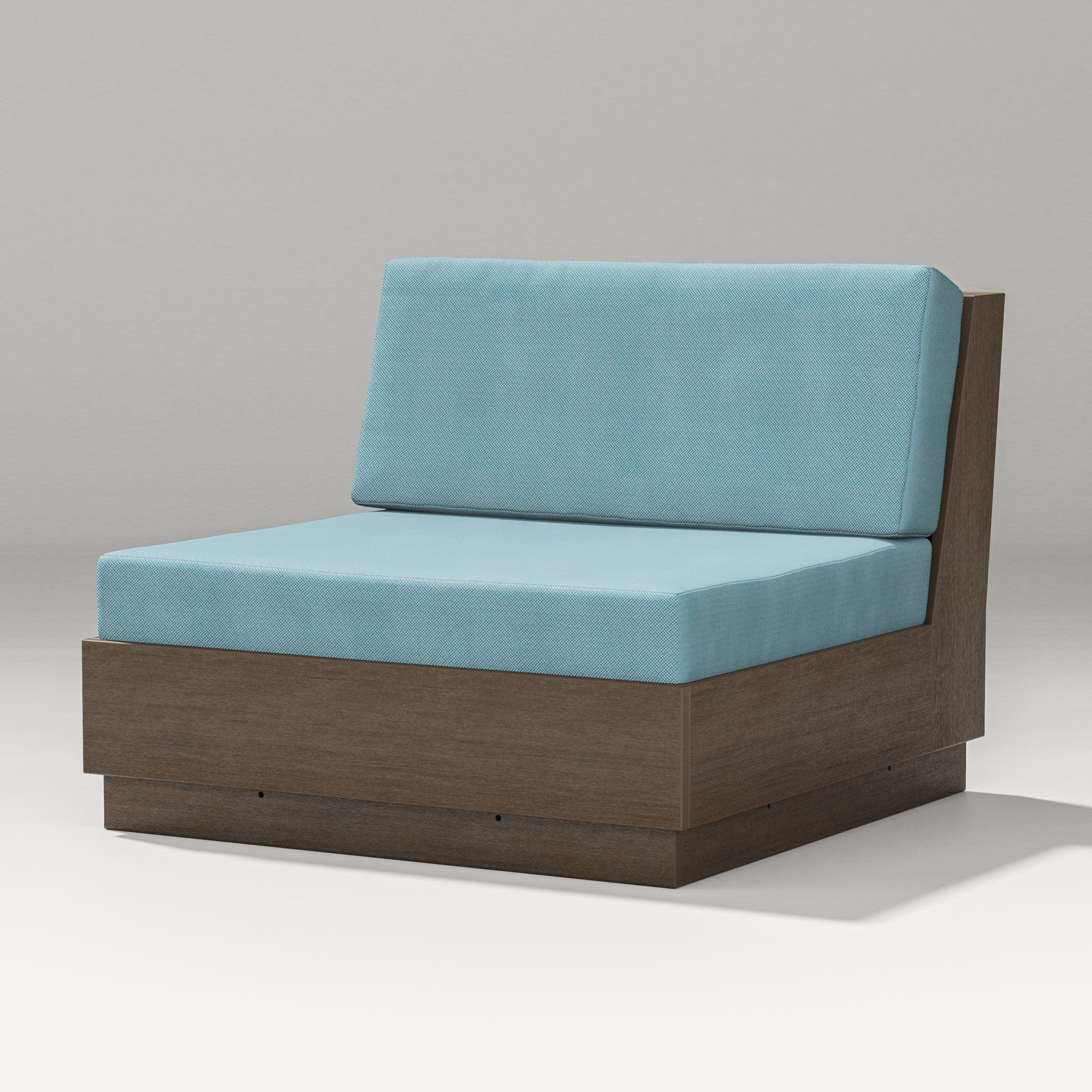 Elevate Modular Armless Chair in Kona / Lattice Sky Blue
