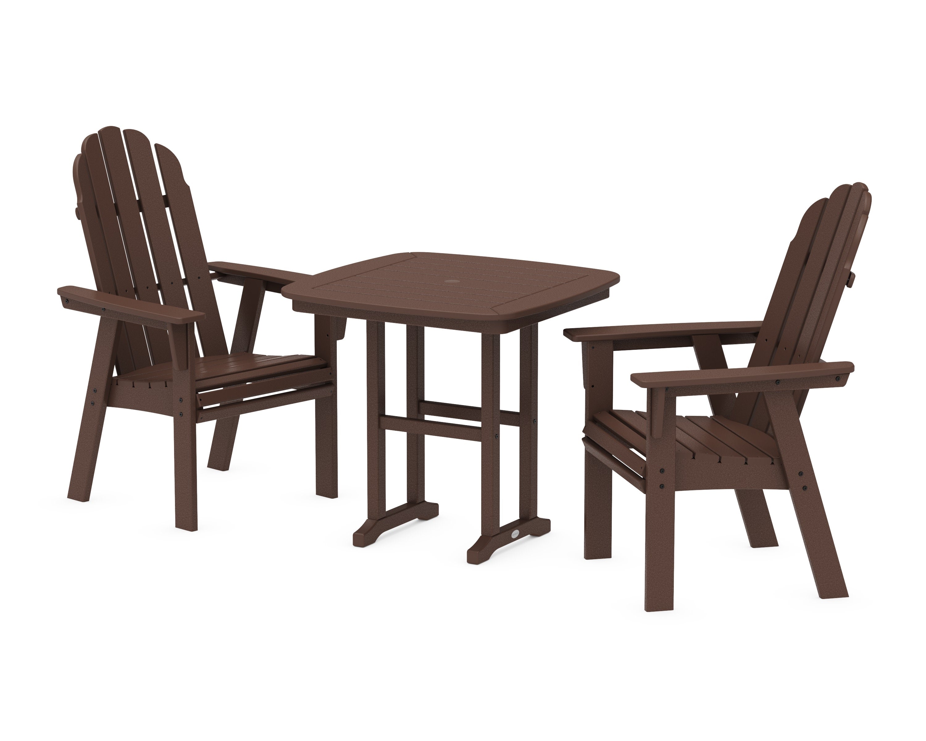 Vineyard Adirondack 3-Piece Dining Set in Mahogany