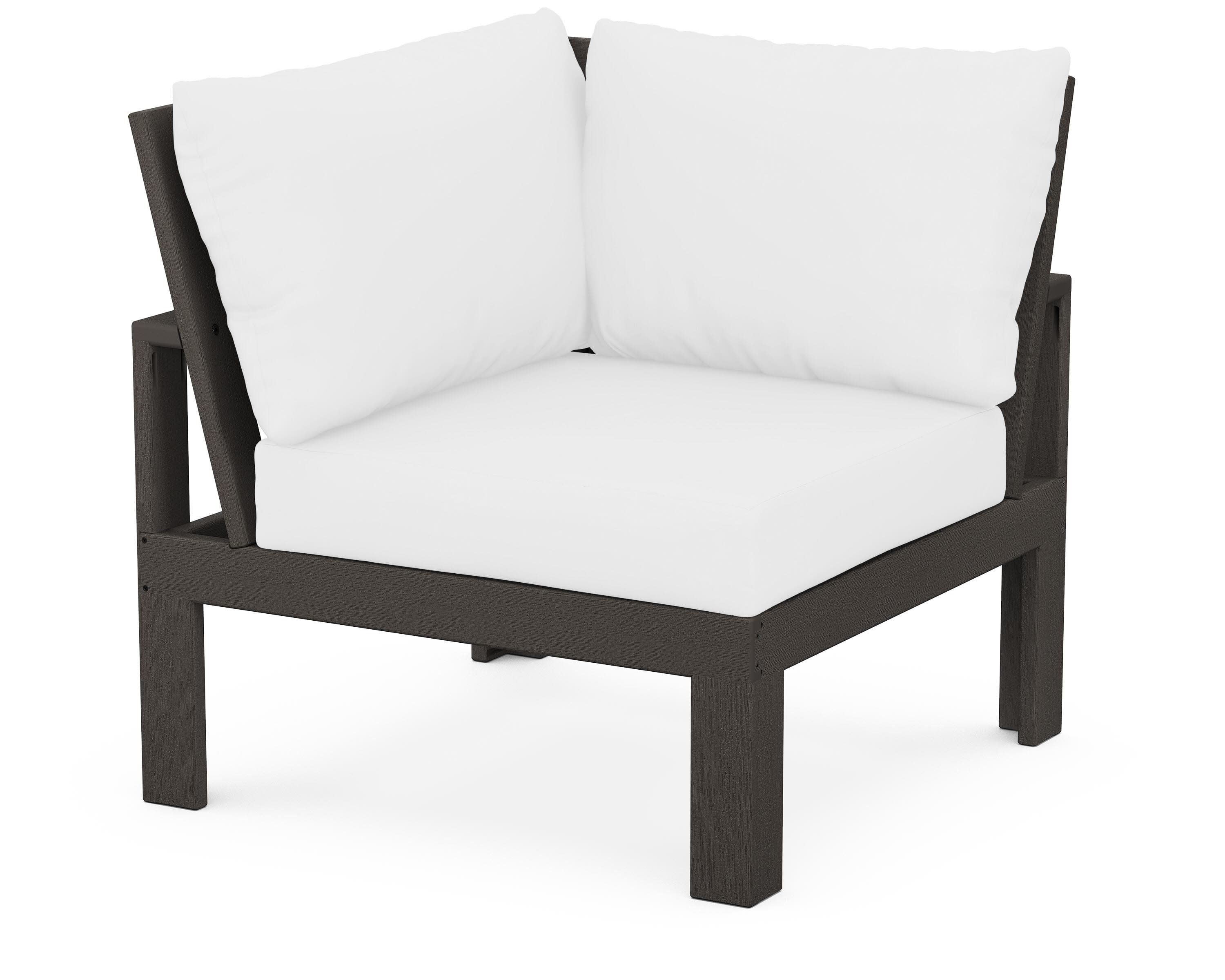 Modular Corner Chair in Vintage Coffee / Natural