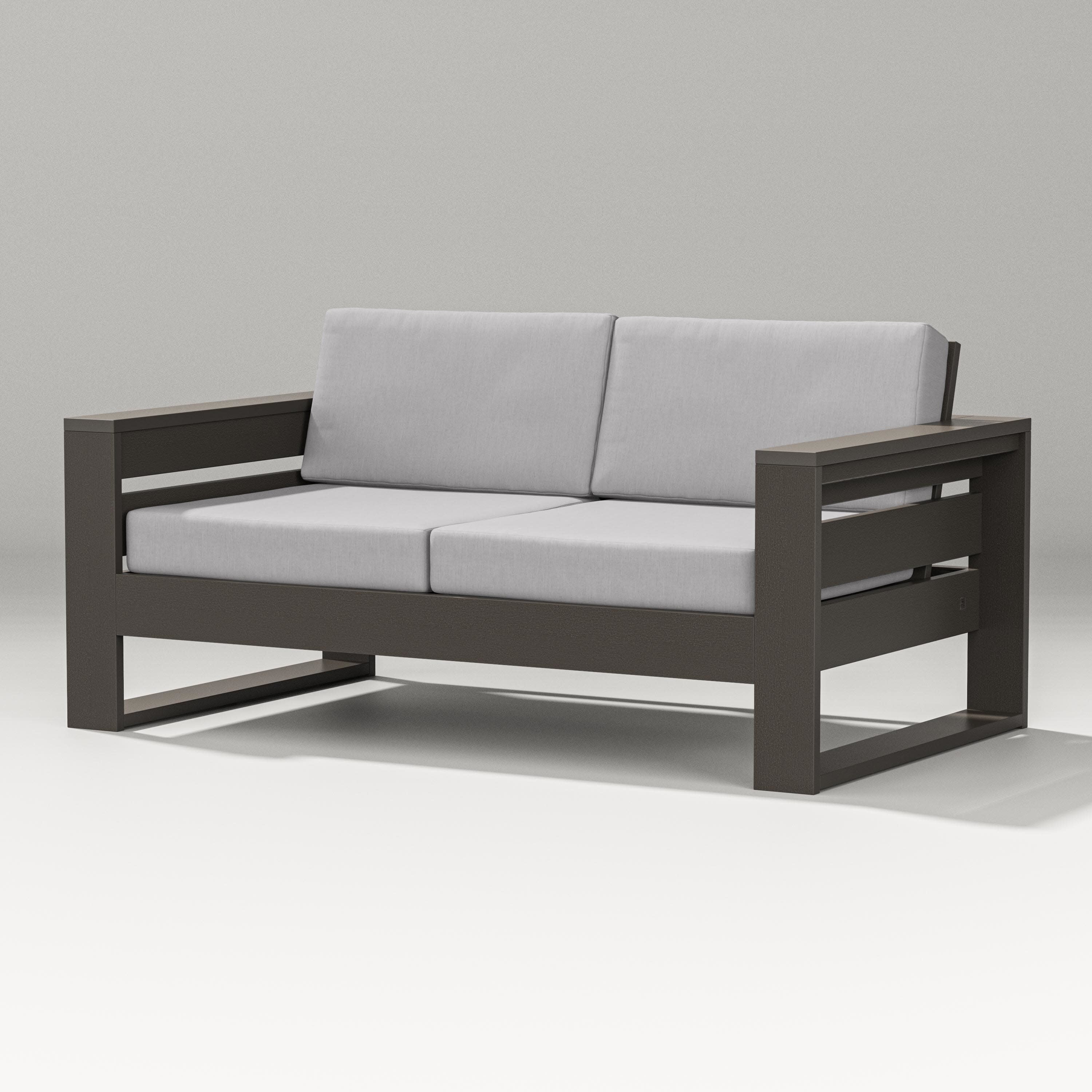Latitude Loveseat in Vintage Coffee / Granite