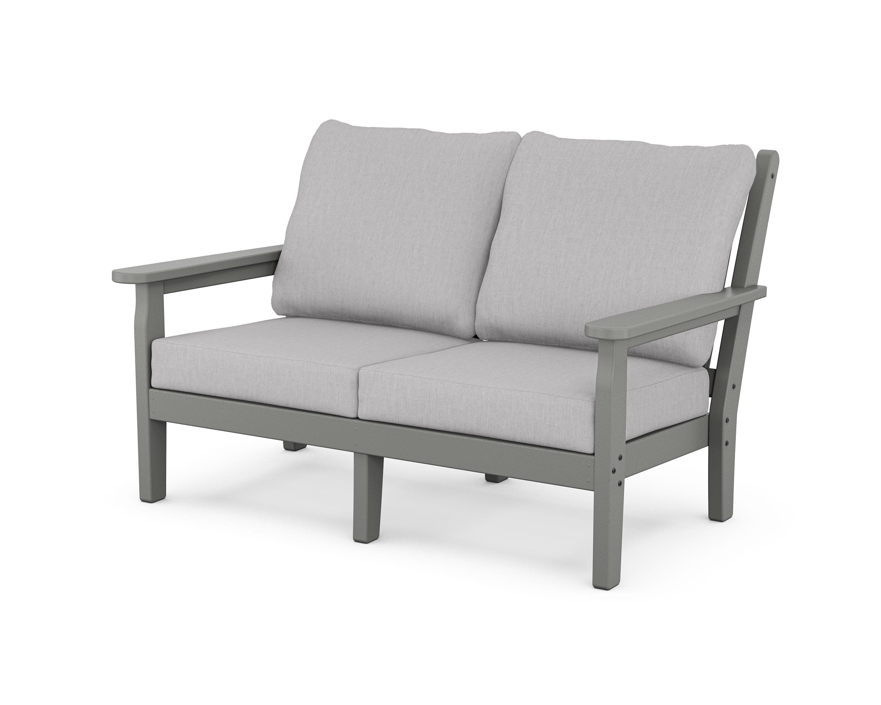 Chippendale Deep Seating Loveseat in Slate Grey / Granite