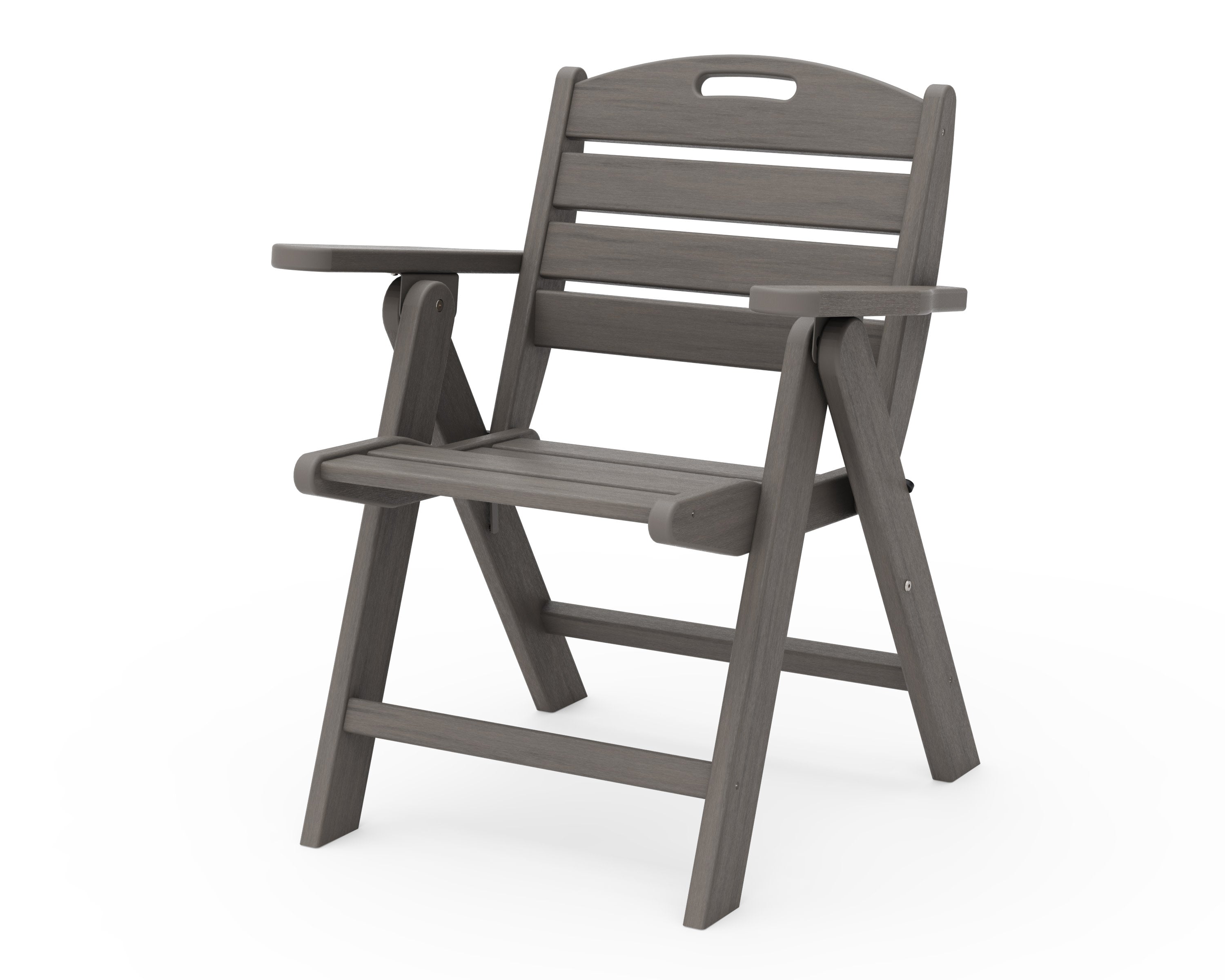 Nautical Folding Lowback Chair in Driftwood