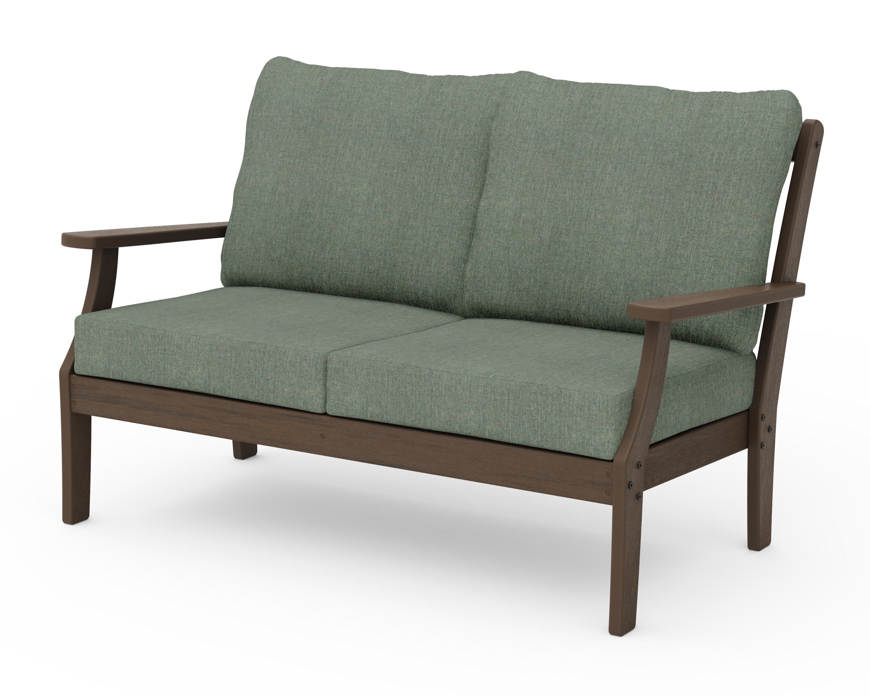Braxton Deep Seating Loveseat in Kona / Cast Sage