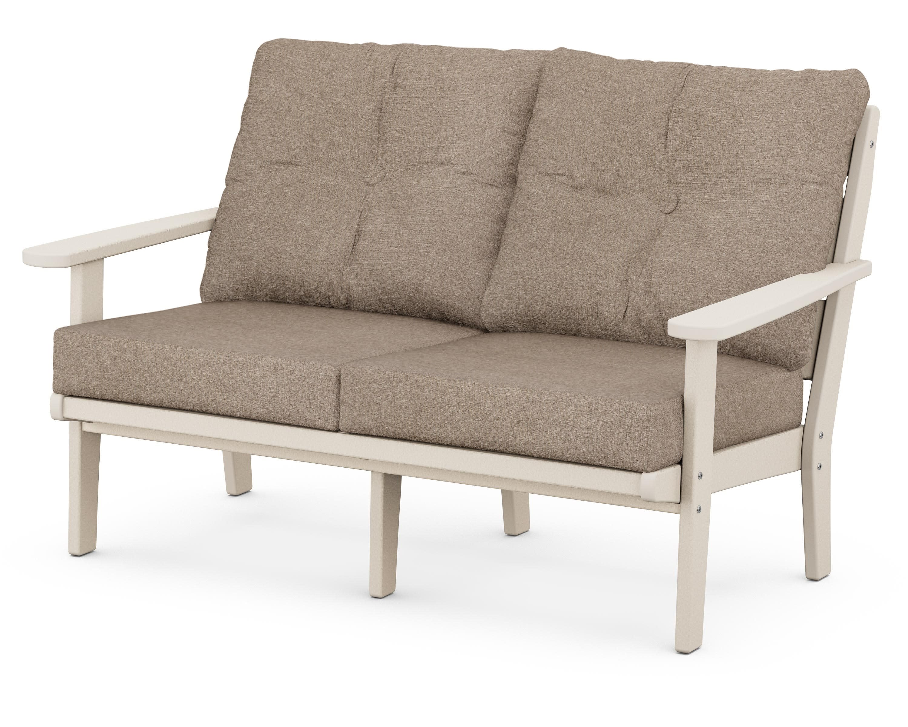Lakeside Deep Seating Loveseat in Sand / Spiced Burlap