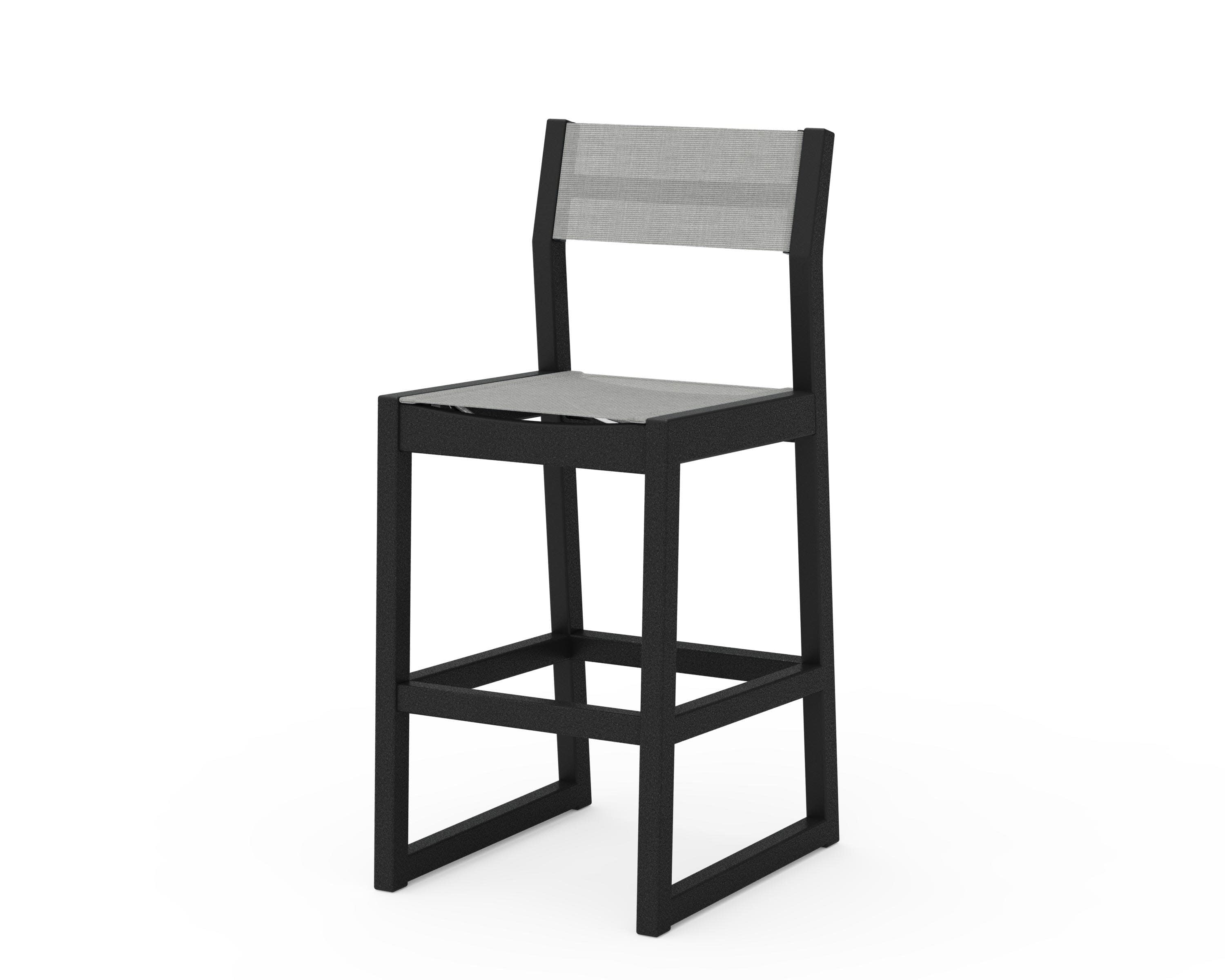 EDGE Sling Bar Side Chair in Black / Metallic Sling