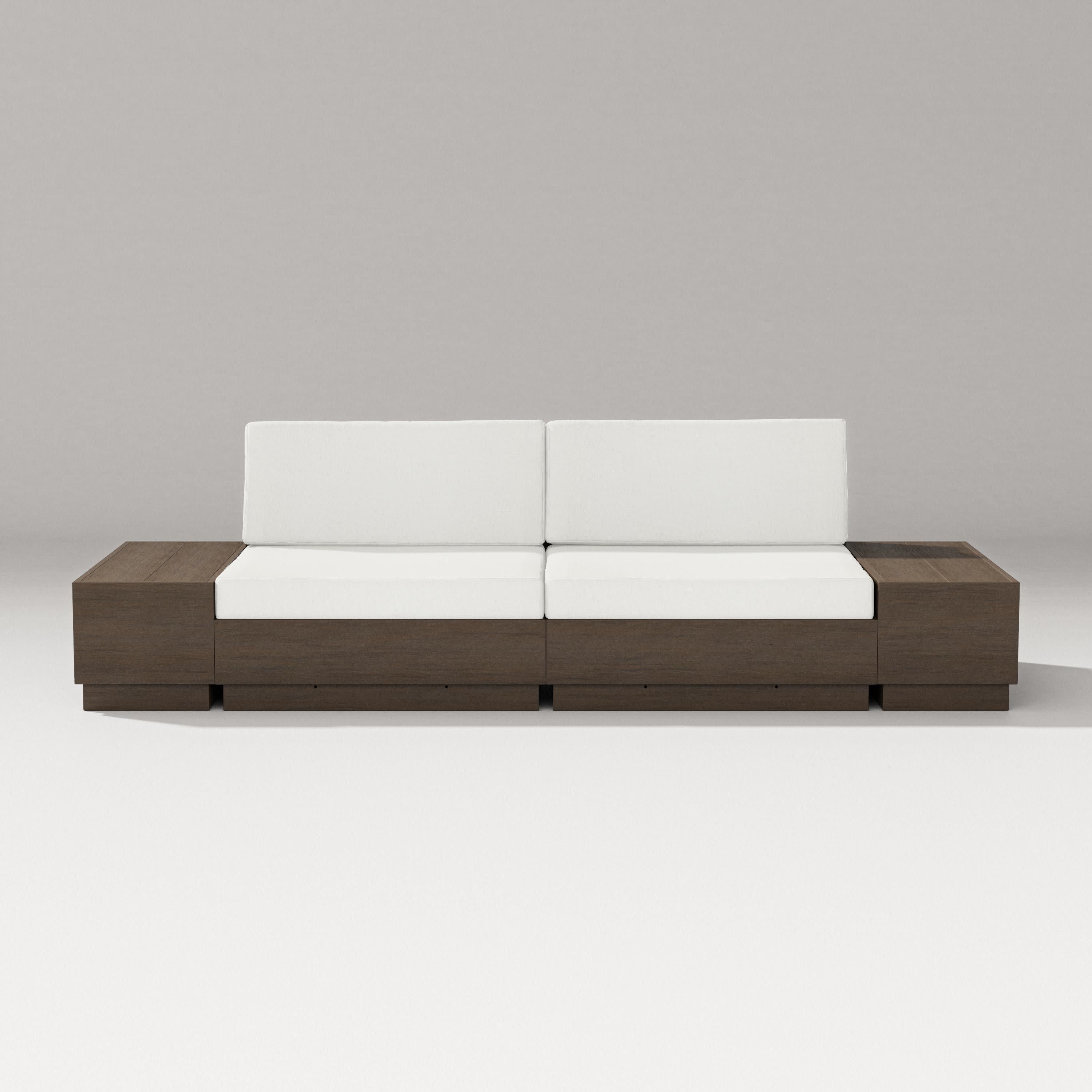 Elevate 4-Piece Loveseat Sectional in Kona / Natural Linen