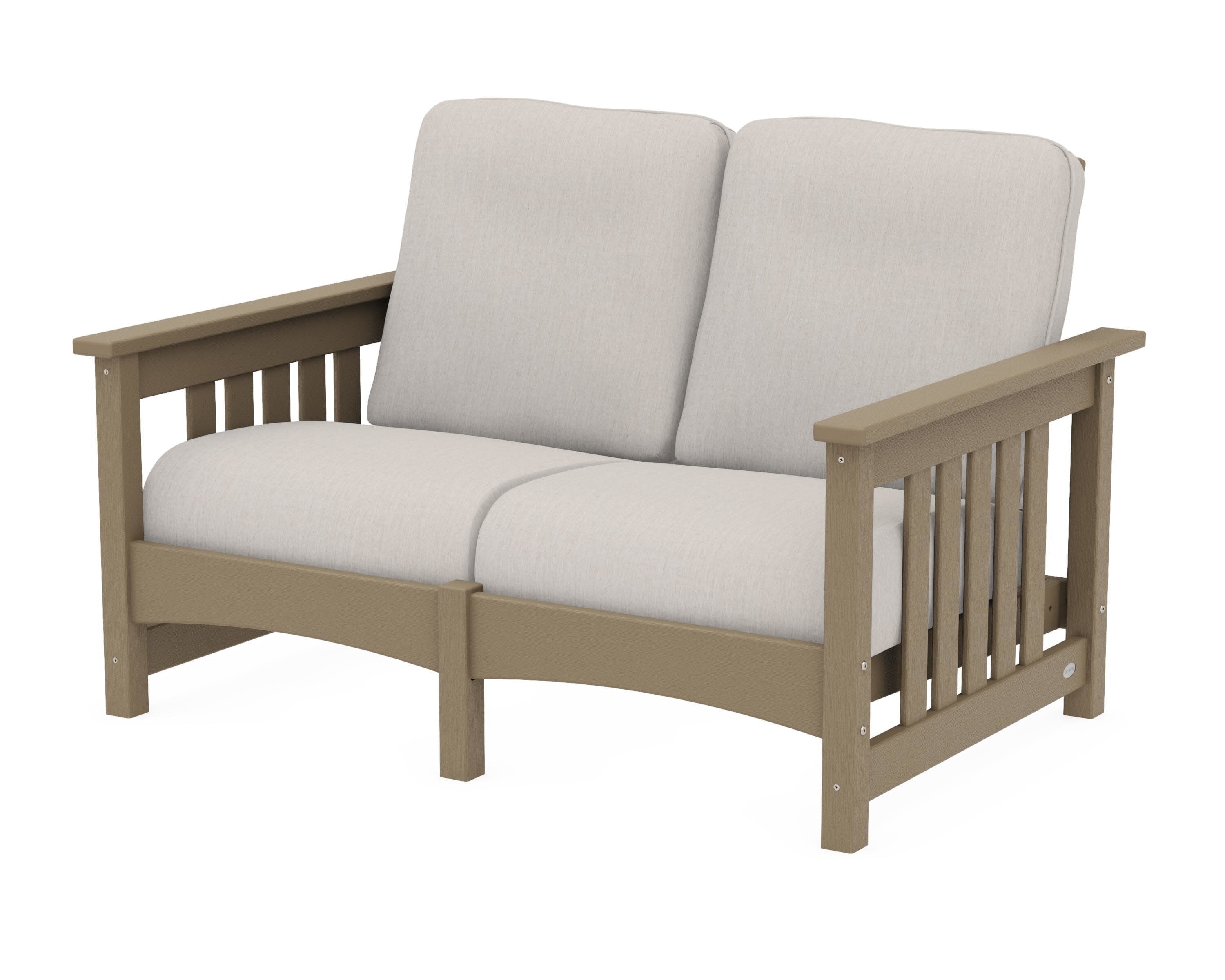 Club Mission Loveseat in Vintage Sahara / Cast Ash