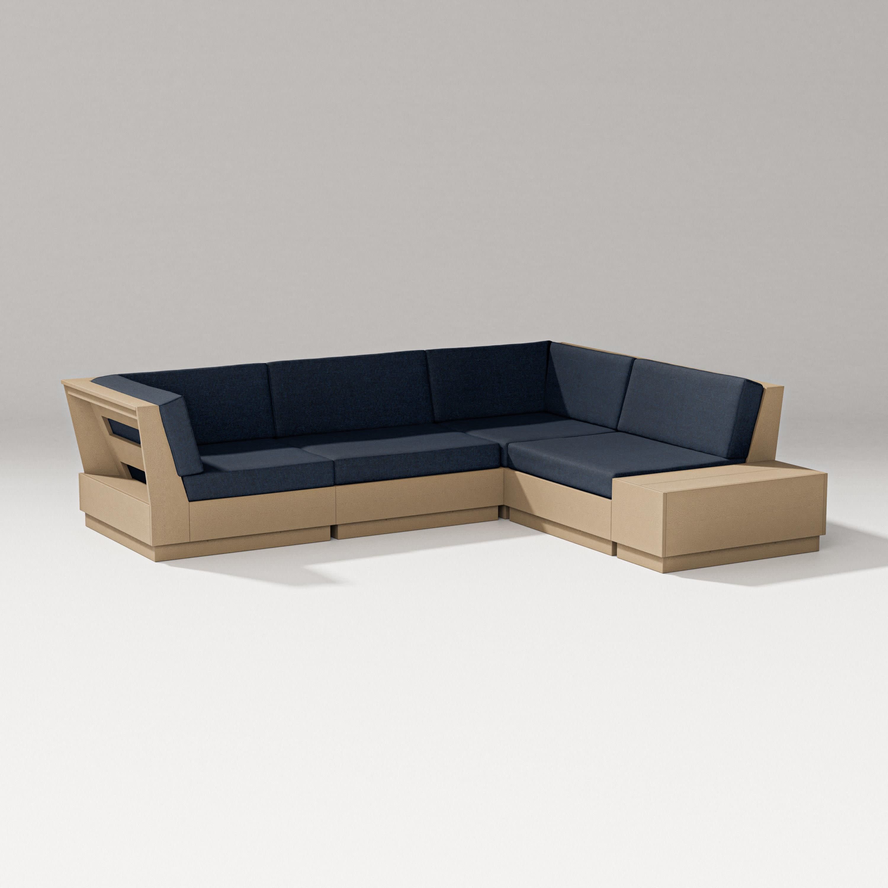 Elevate Corner Sectional in Vintage Sahara / Marine Indigo