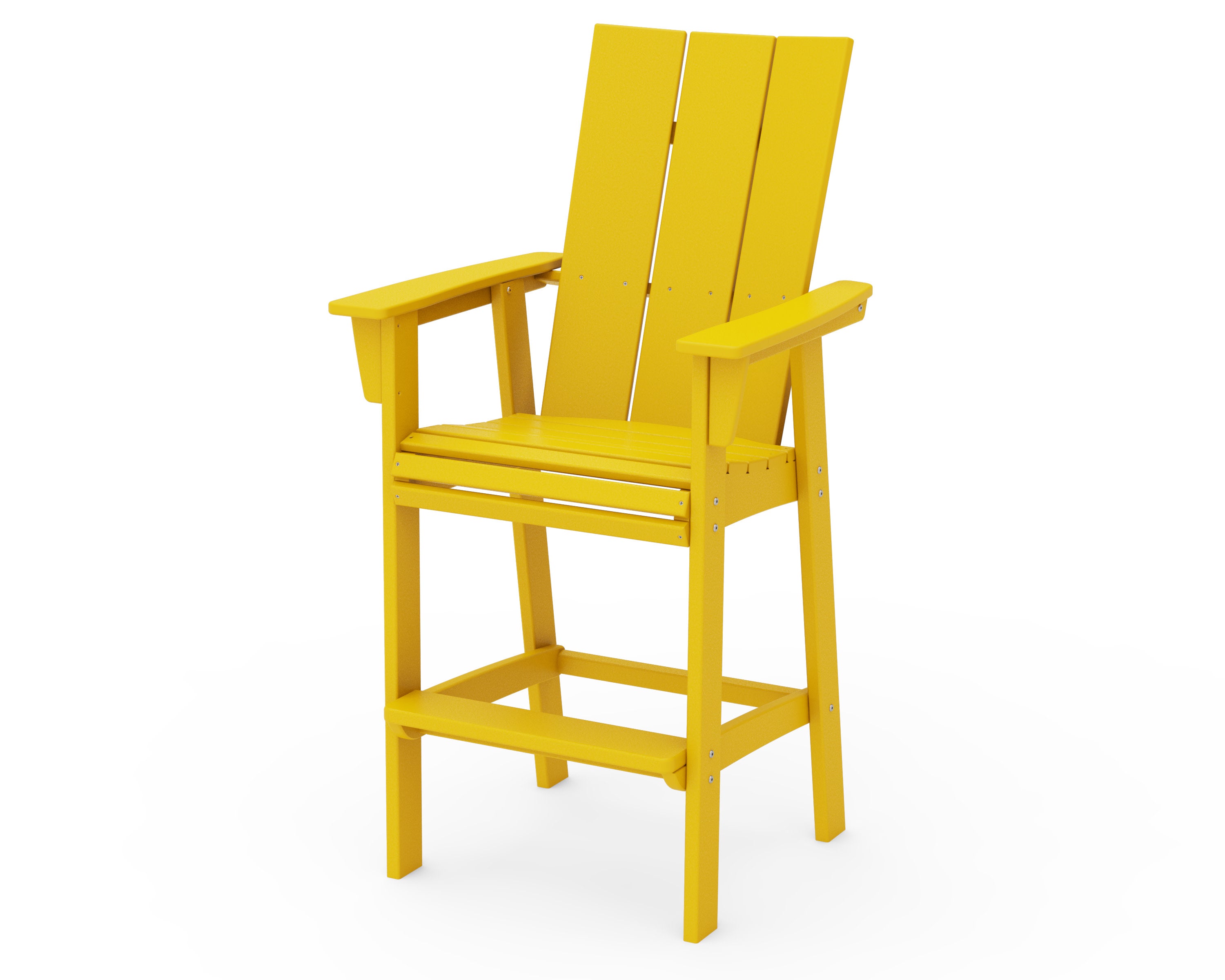 Modern Curveback Adirondack Bar Chair in Lemon
