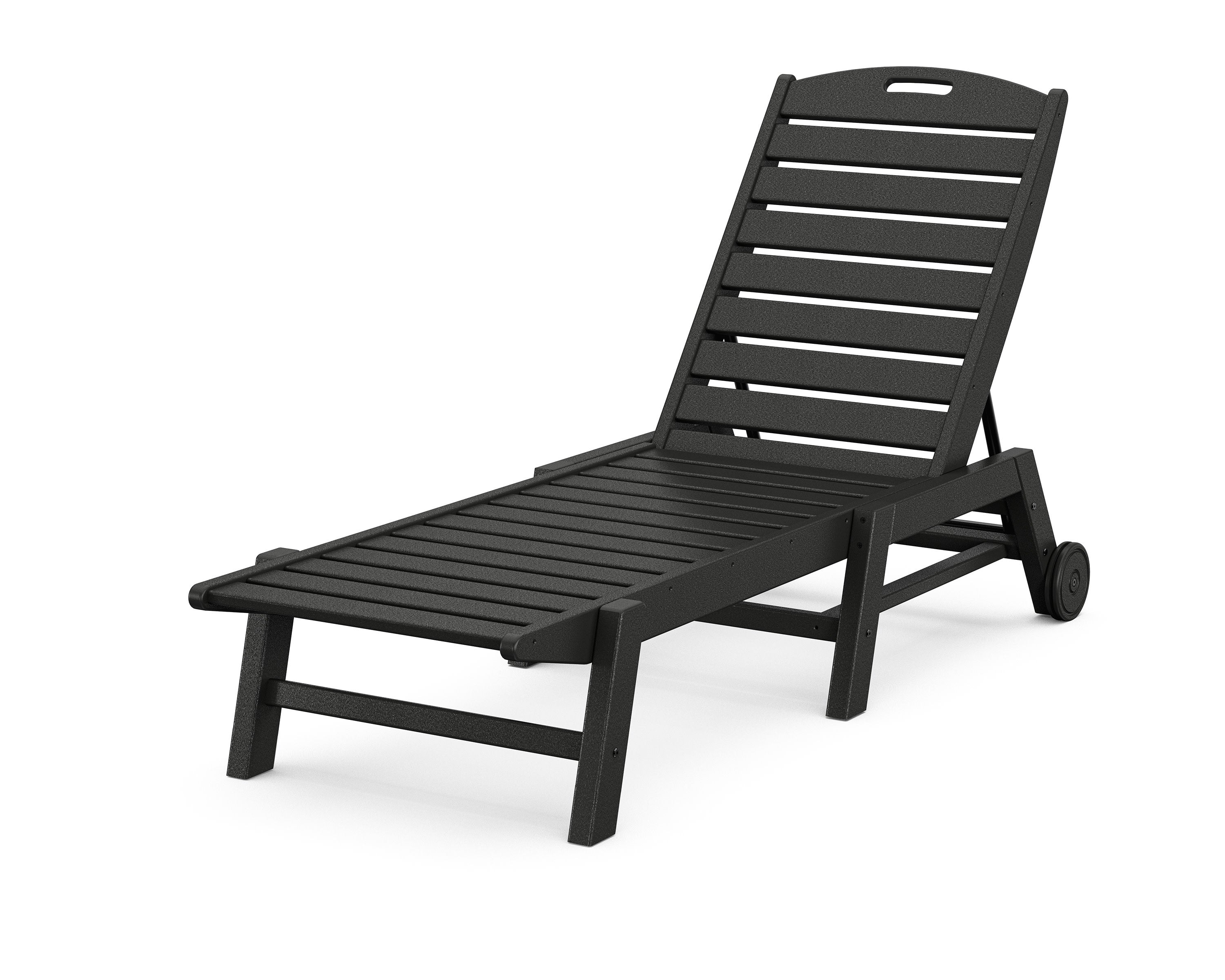Nautical Chaise with Wheels in Black