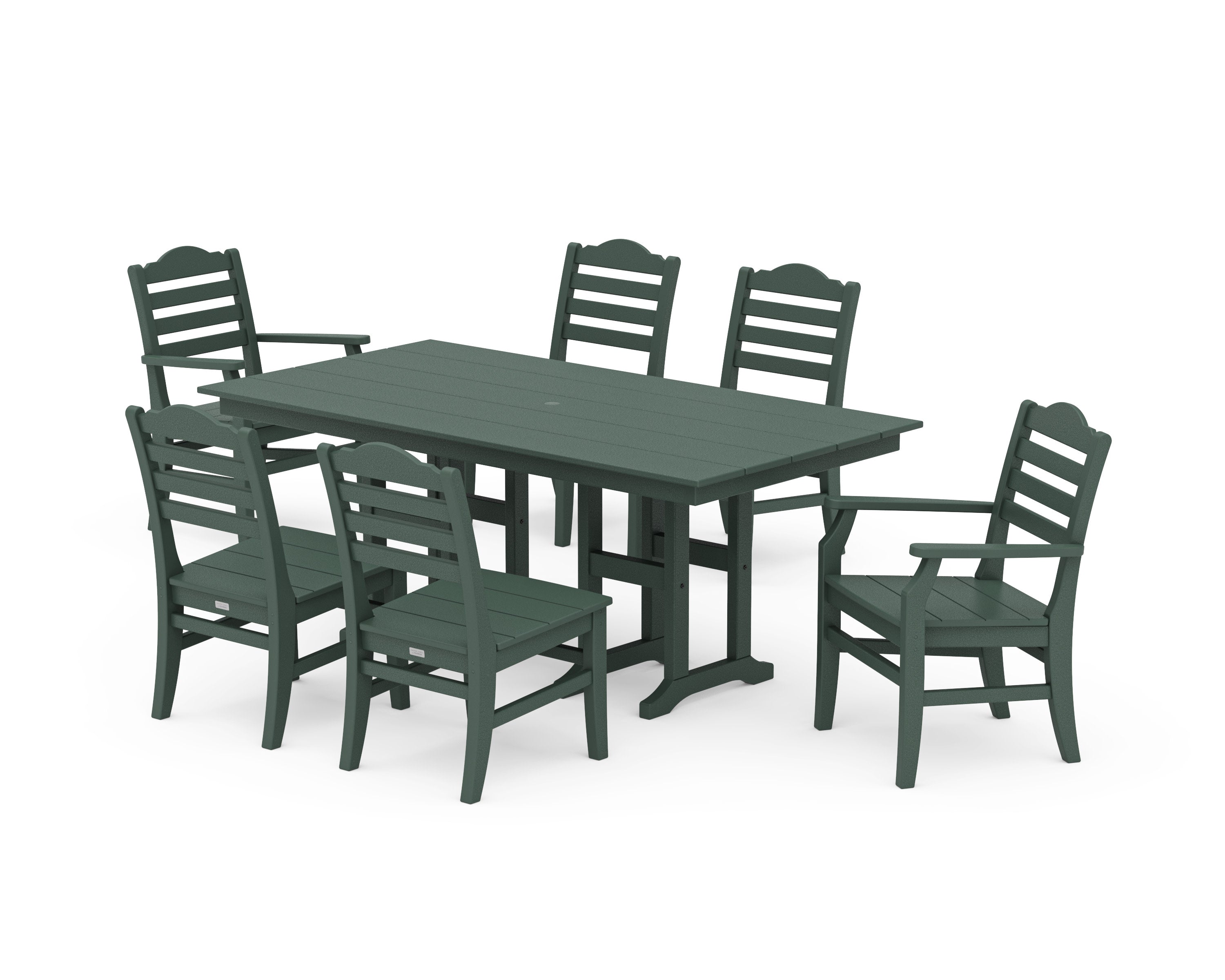 Savannah 7-Piece Farmhouse Dining Set in Green