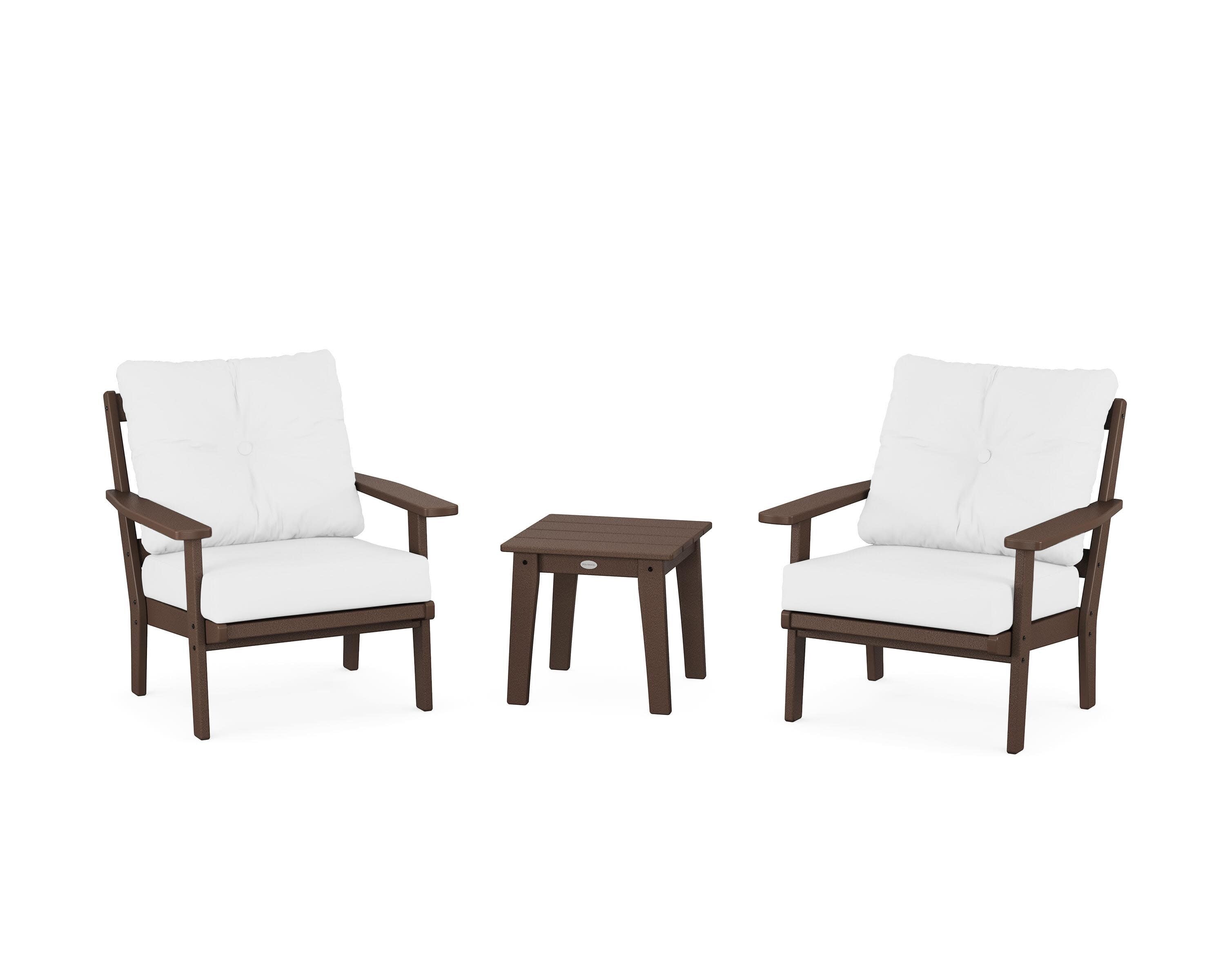 Prairie 3-Piece Deep Seating Set in Mahogany / Natural
