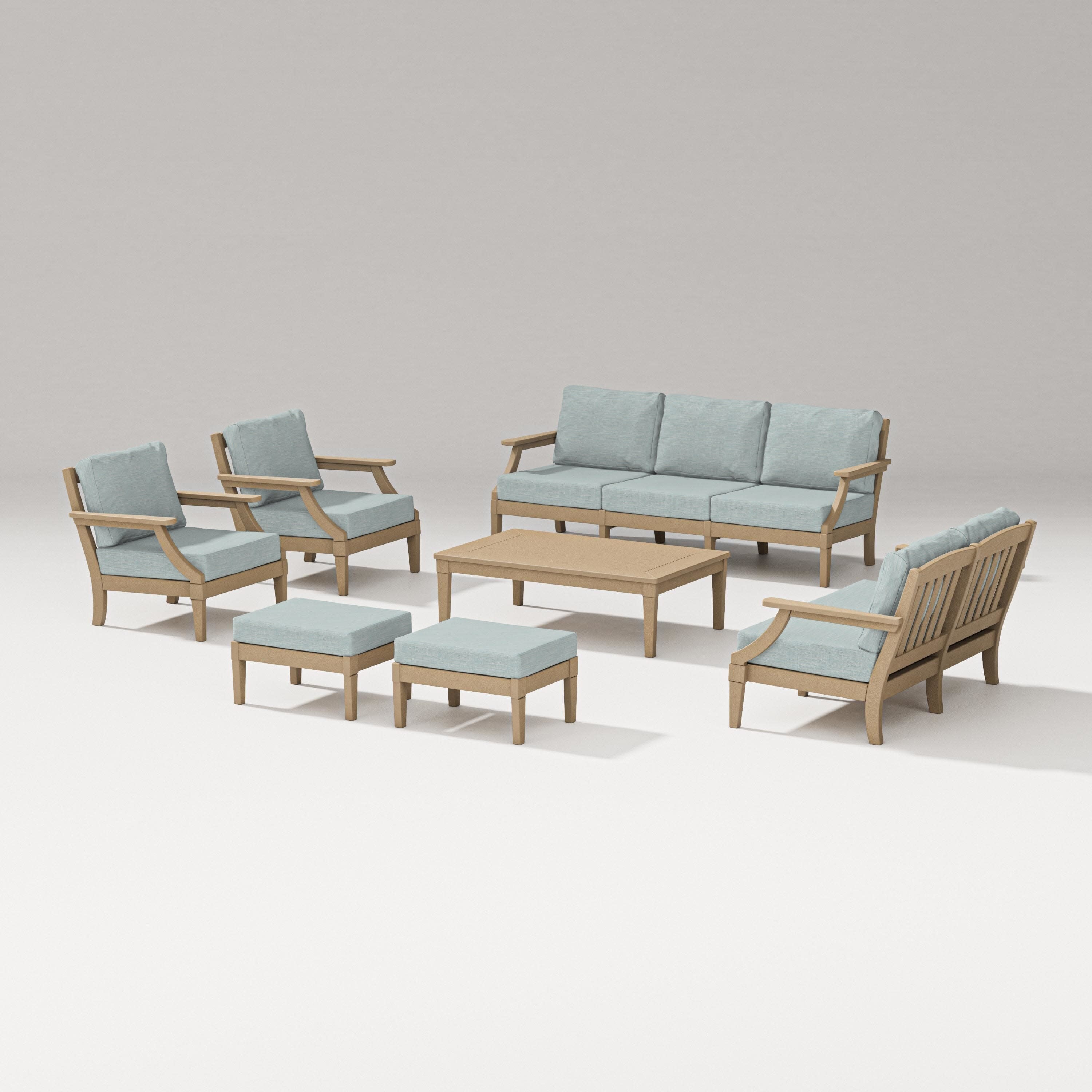 Estate 7-Piece Lounge Sofa Set in Vintage Sahara / Soothe Mist