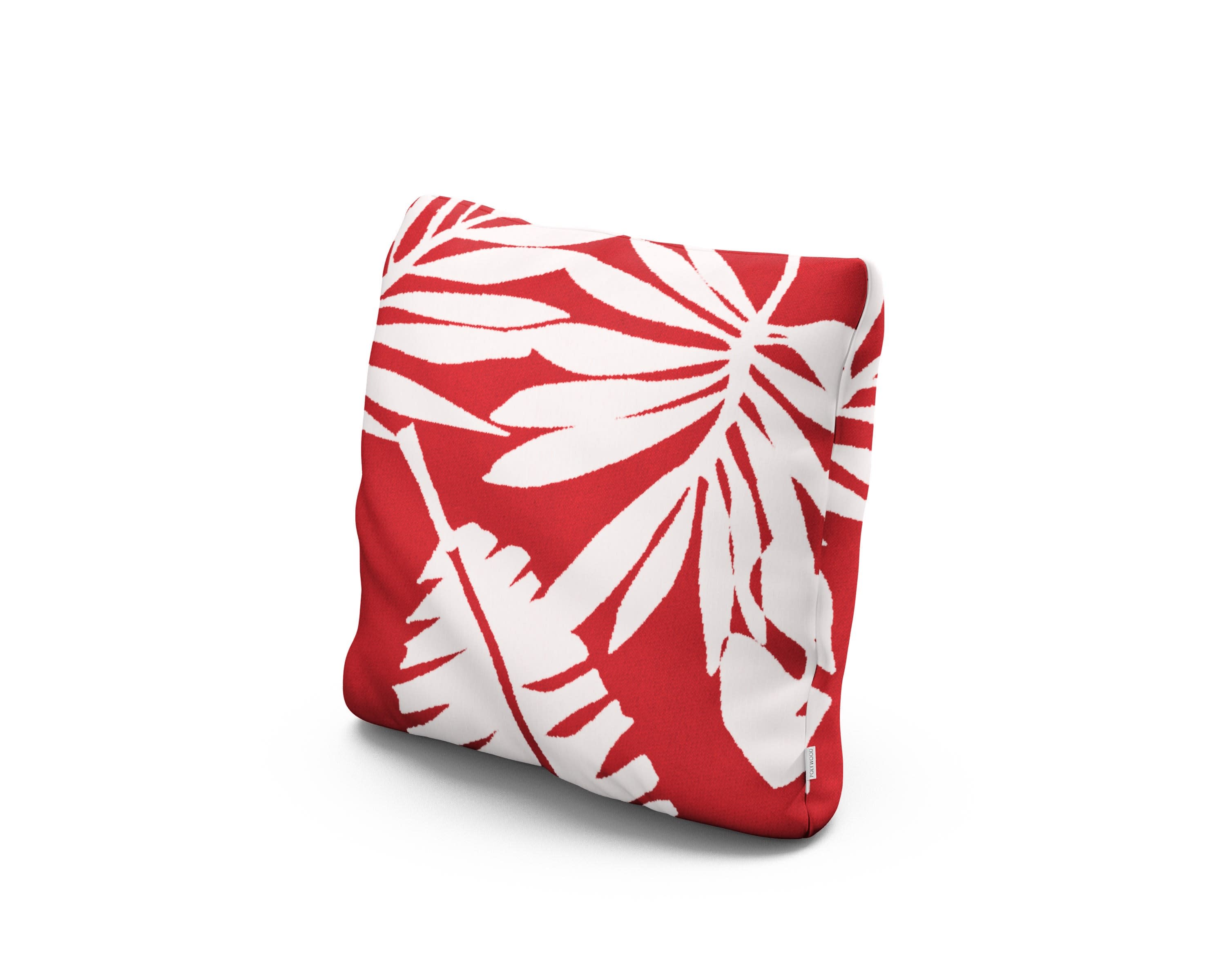 16" Outdoor Throw Pillow in Leaf Crimson