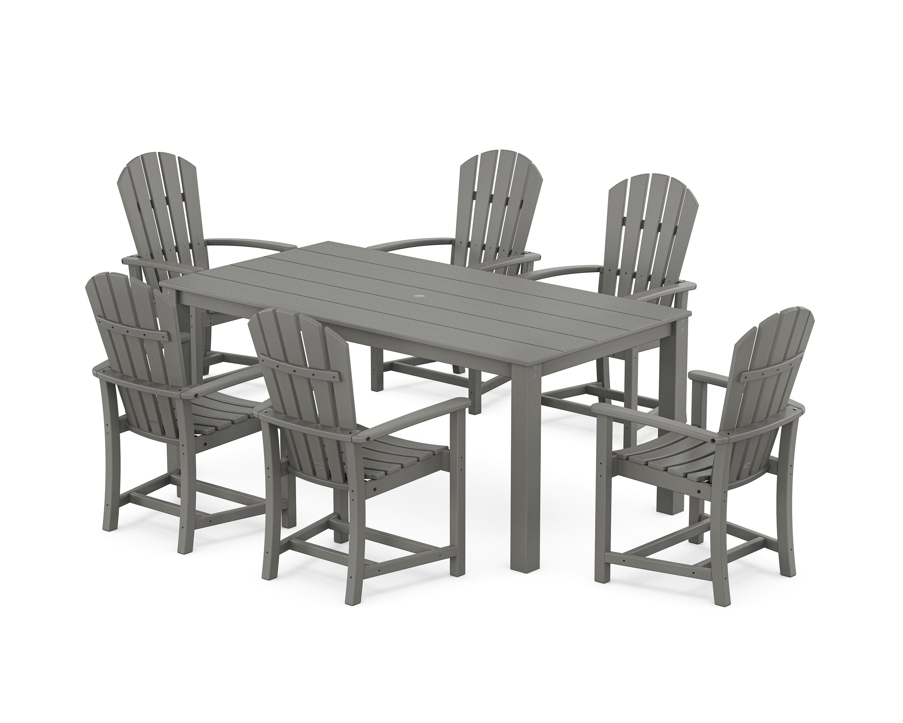 Palm Coast 7-Piece Parsons Dining Set in Slate Grey