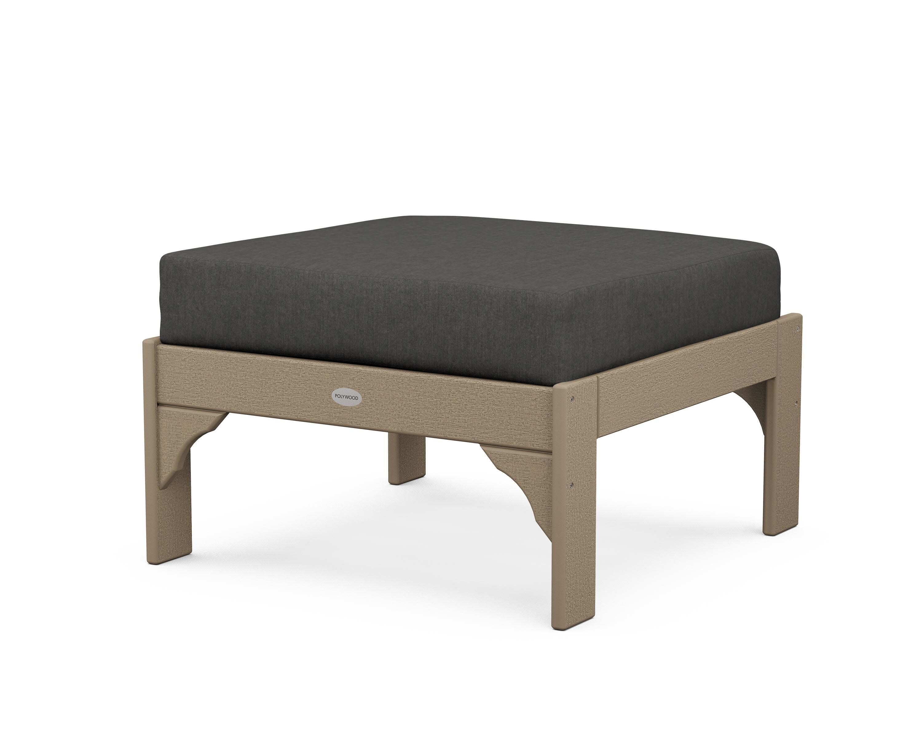 Vineyard Deep Seating Ottoman in Vintage Sahara / Spectrum Carbon